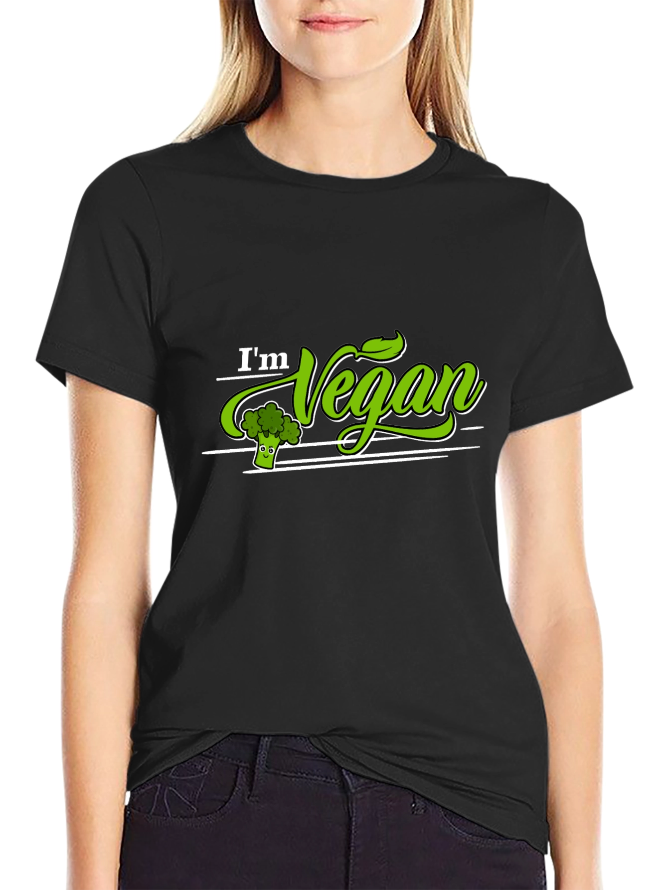 Im Vegan T-Shirt Broccoli Green Graphic Tee