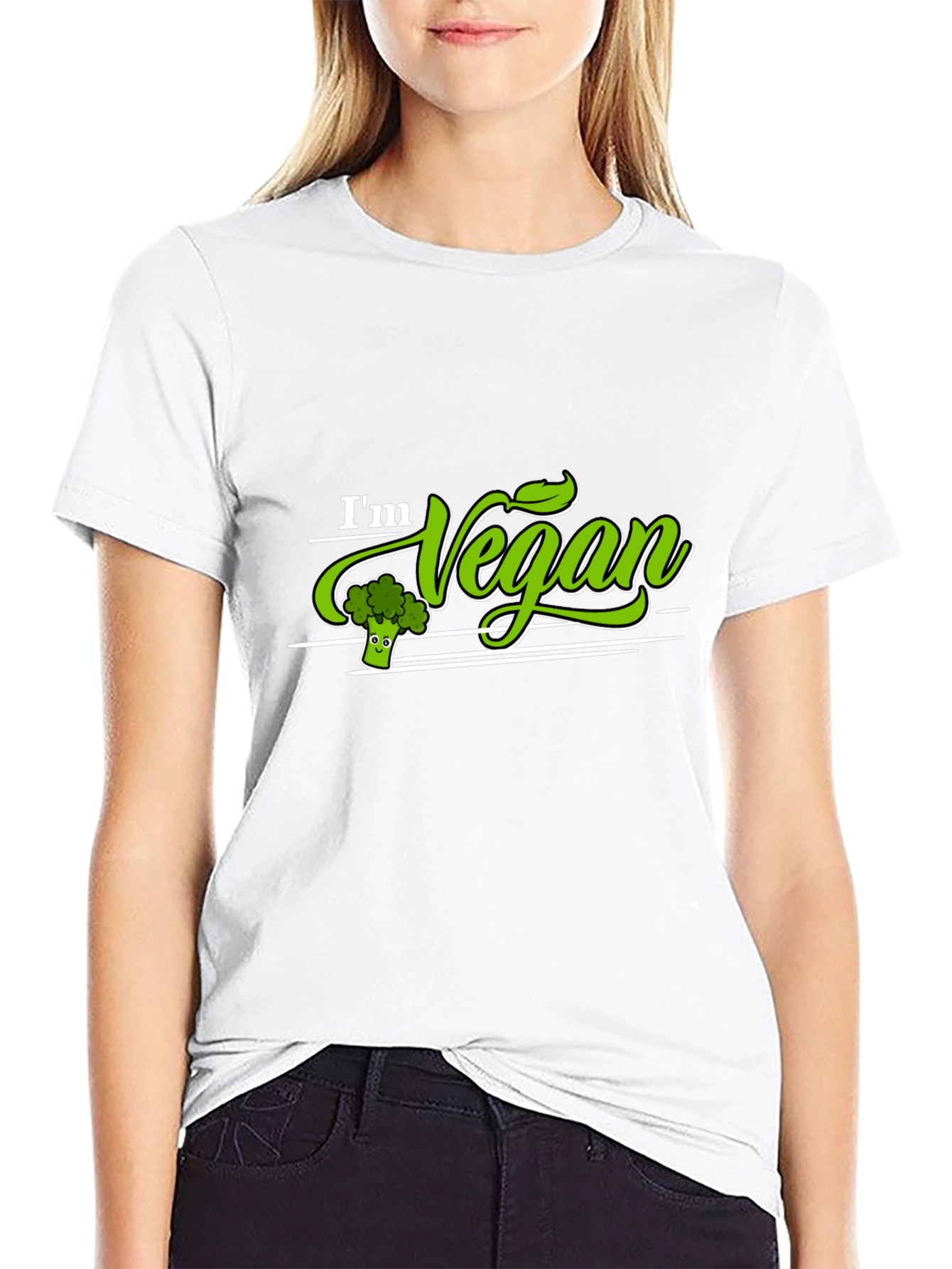 Im Vegan T-Shirt Broccoli Green Graphic Tee