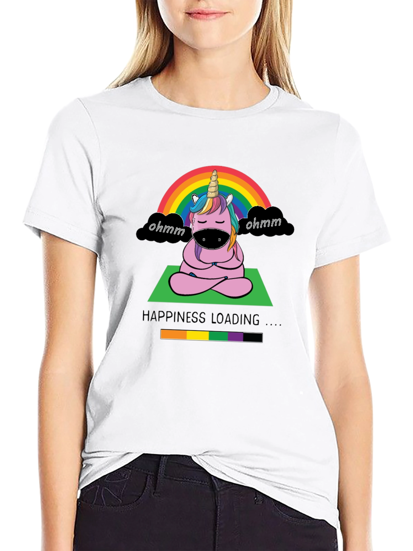 Unicorn Yoga Tee - Happiness Loading