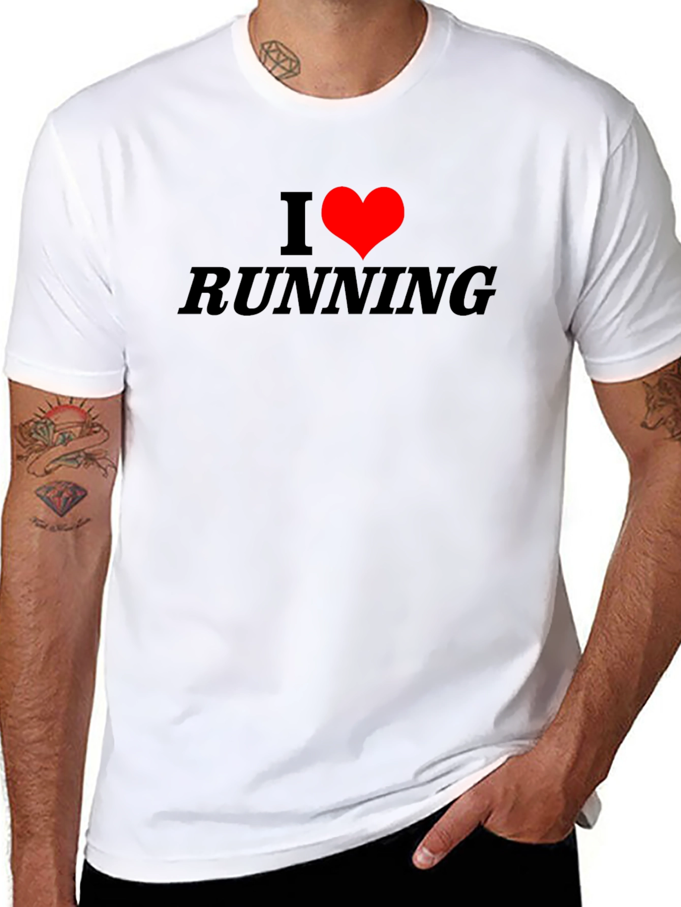I Heart Running Black T-Shirt