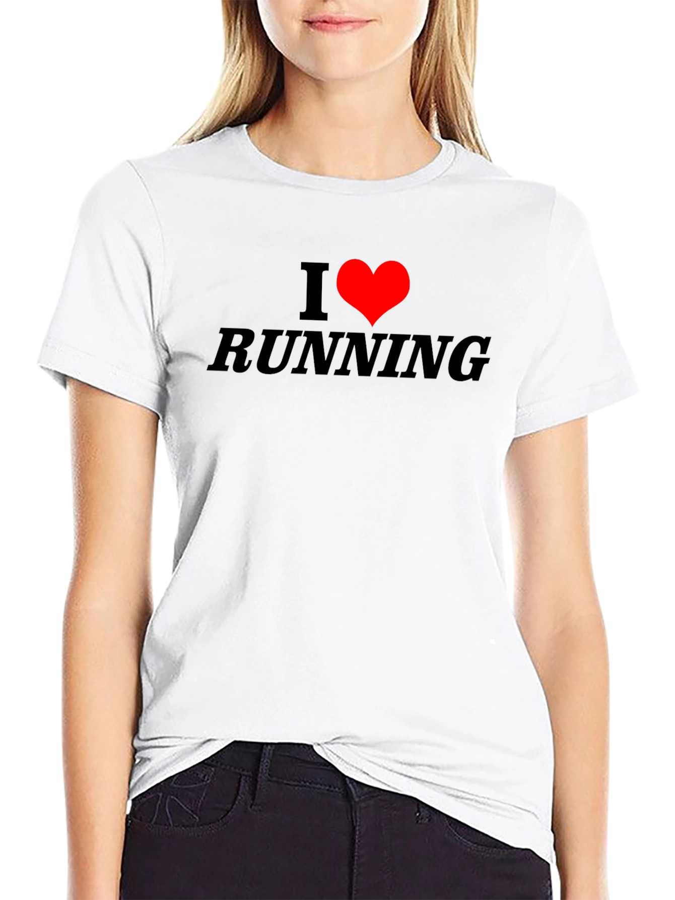 I Heart Running Black T-Shirt