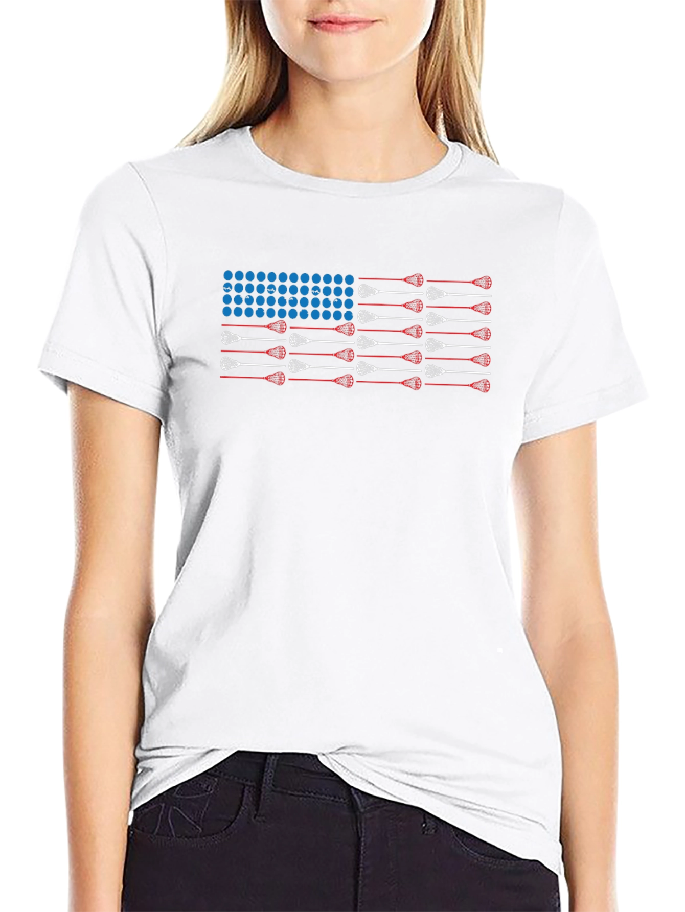 Lacrosse American Flag T-Shirt