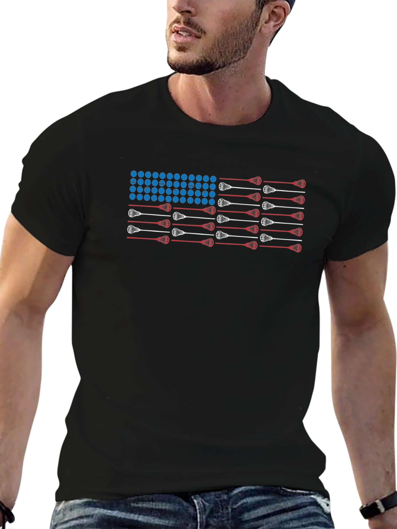 Lacrosse American Flag T-Shirt