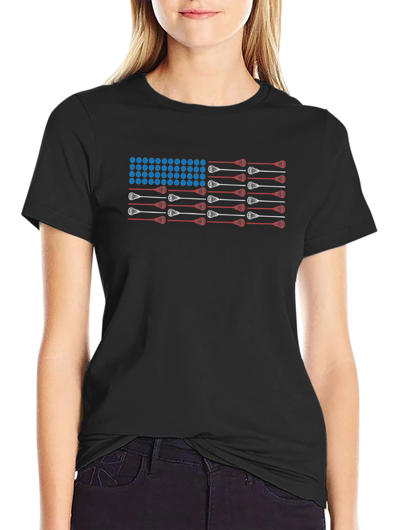 Lacrosse American Flag T-Shirt