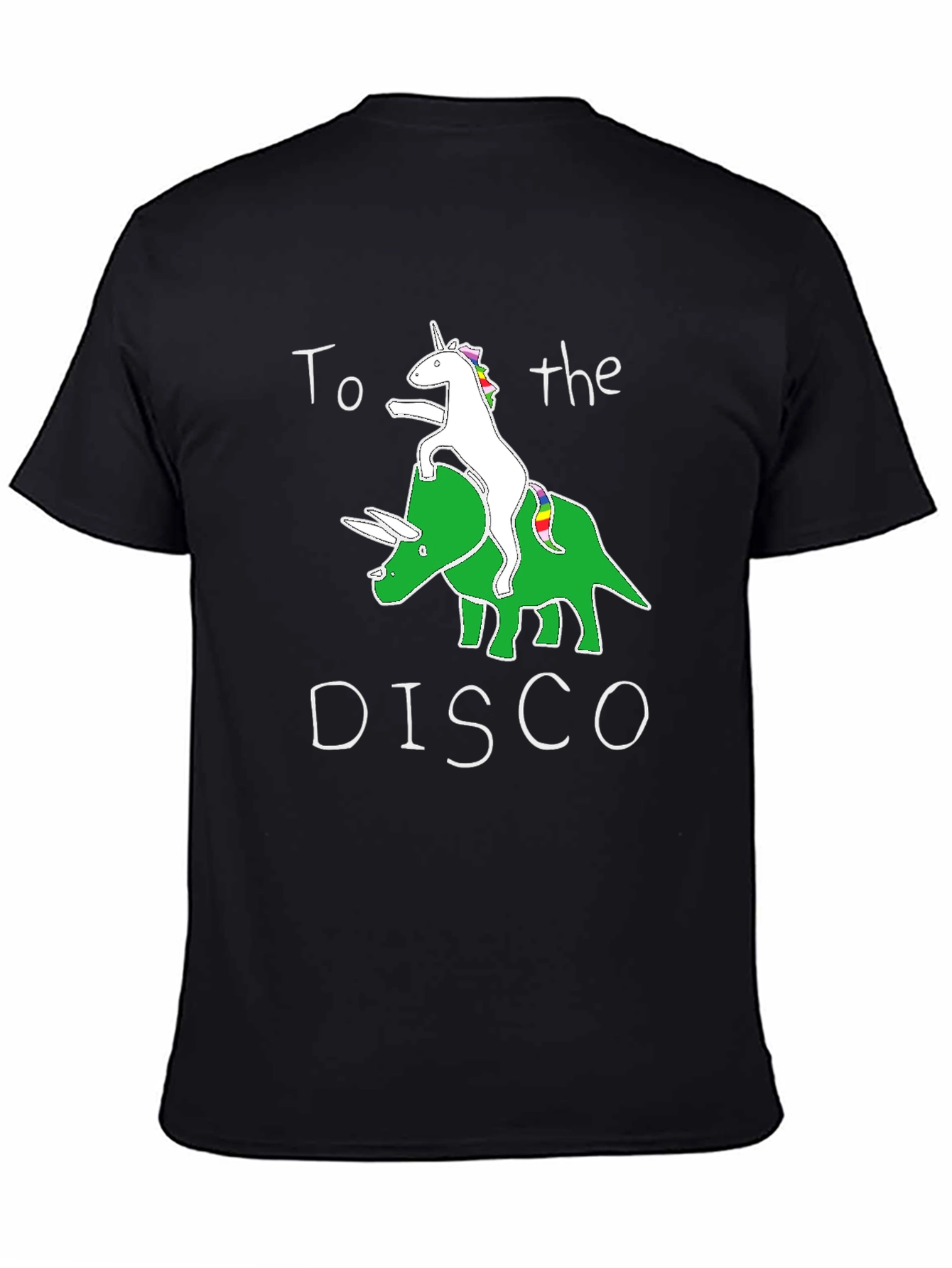 Unicorn Riding Triceratops Graphic T-Shirt