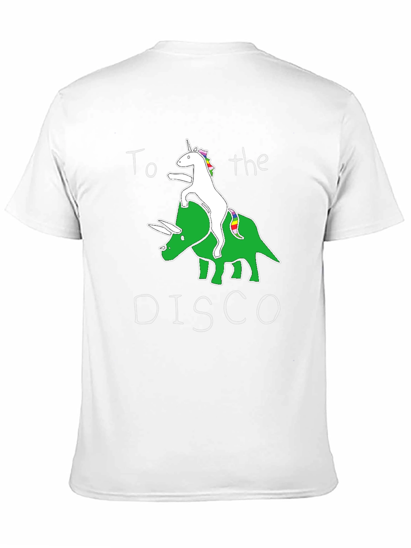 Unicorn Riding Triceratops Graphic T-Shirt