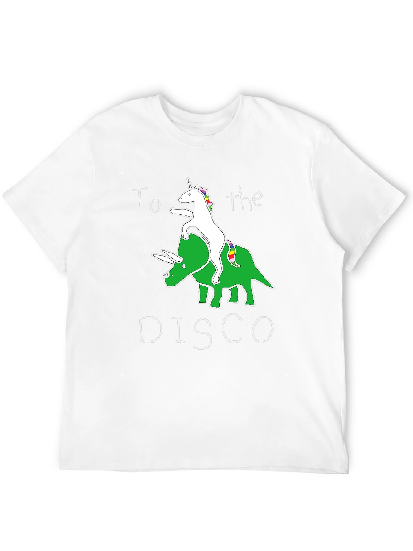 Unicorn Riding Triceratops Graphic T-Shirt