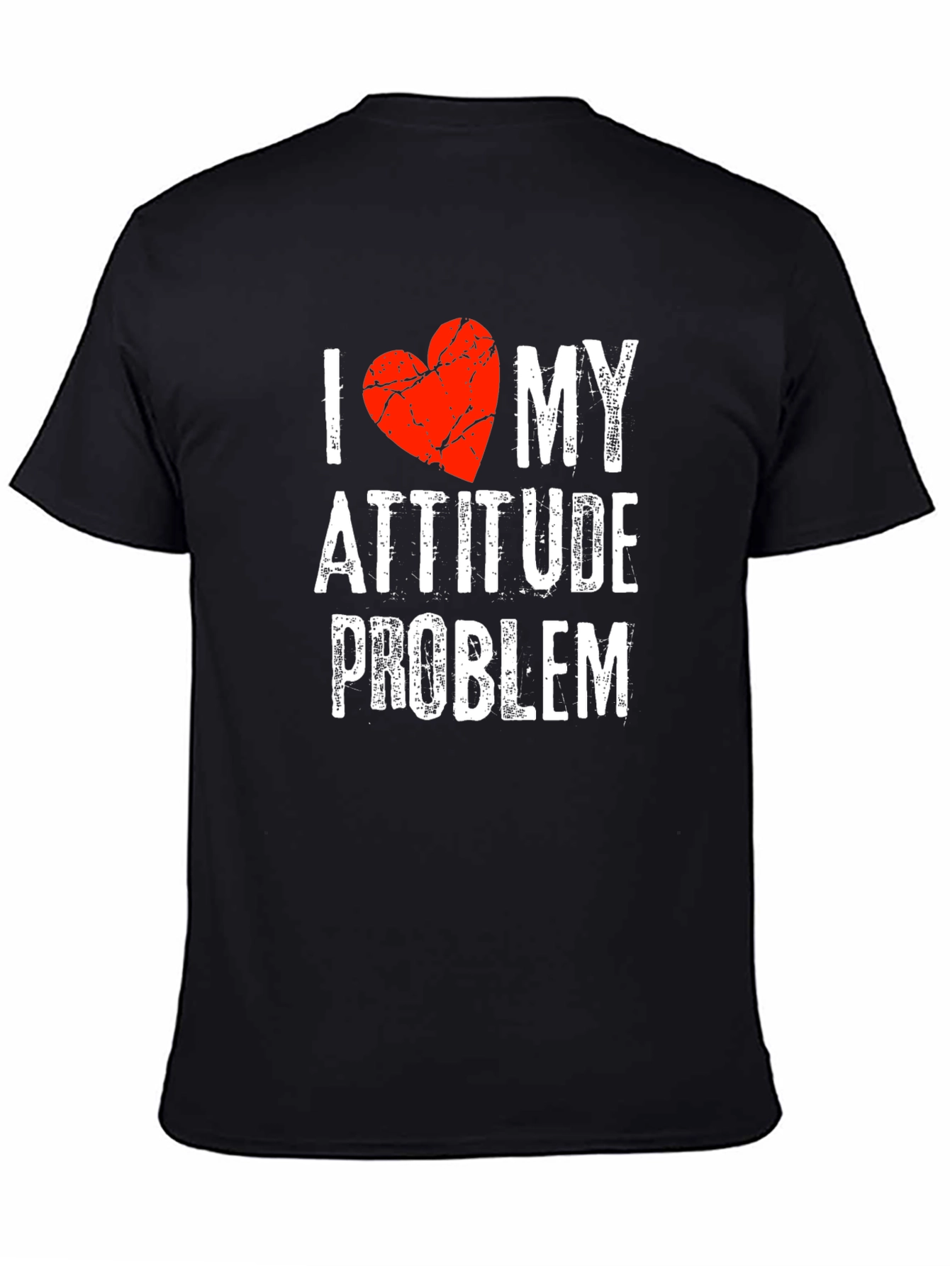 I Heart My Attitude Problem Novelty Graphic Tee