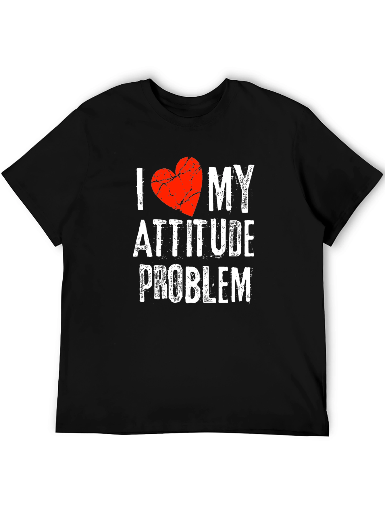 I Heart My Attitude Problem Novelty Graphic Tee