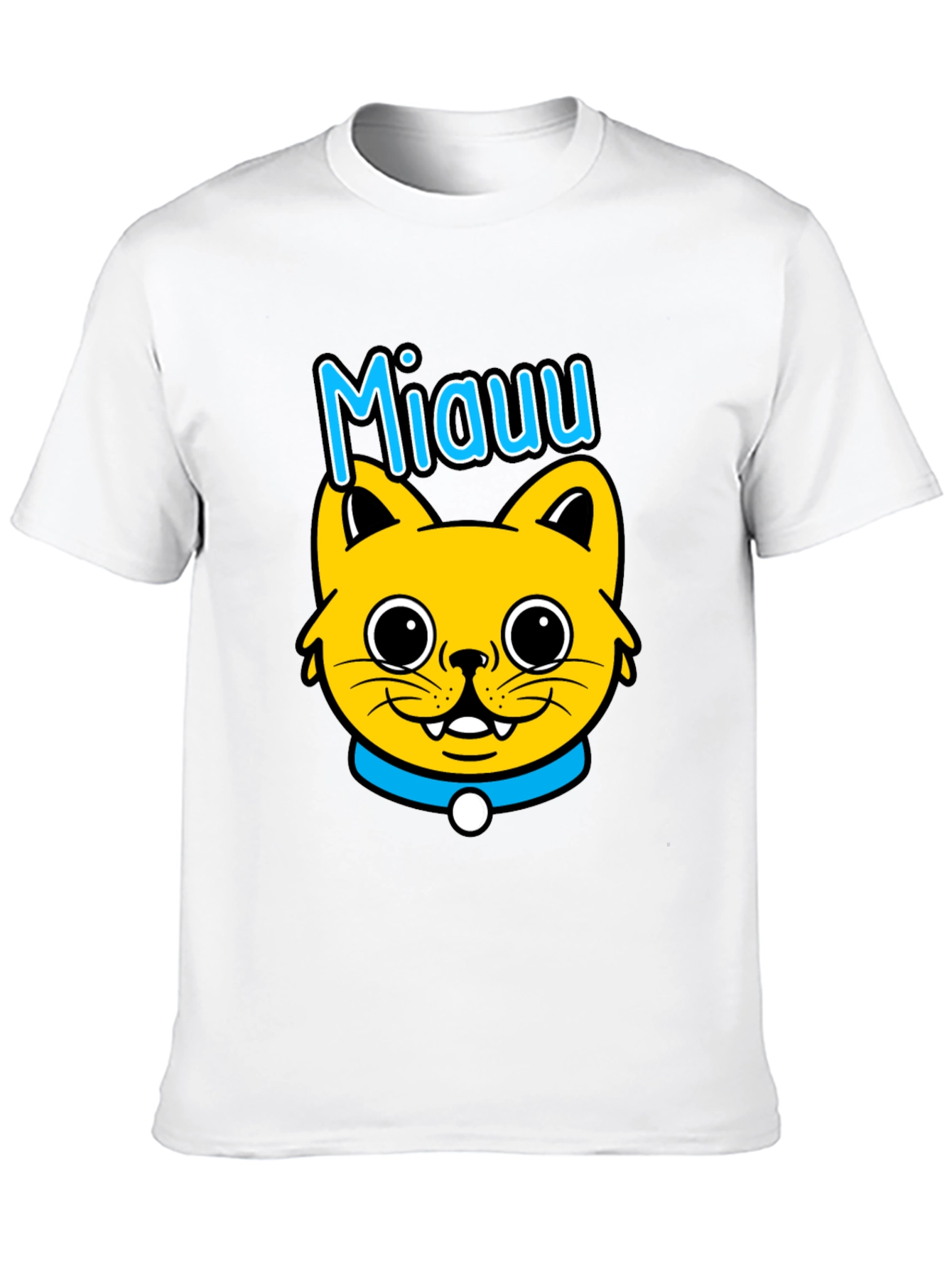 Miauu Cat Graphic Black T-Shirt
