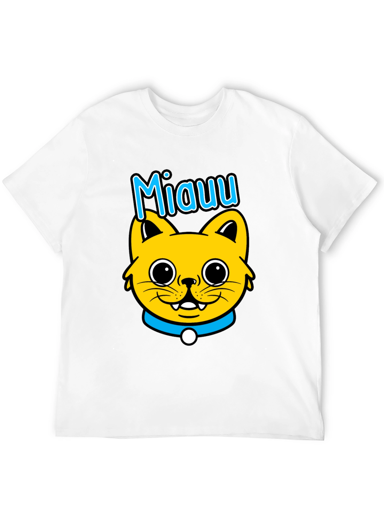 Miauu Cat Graphic Black T-Shirt