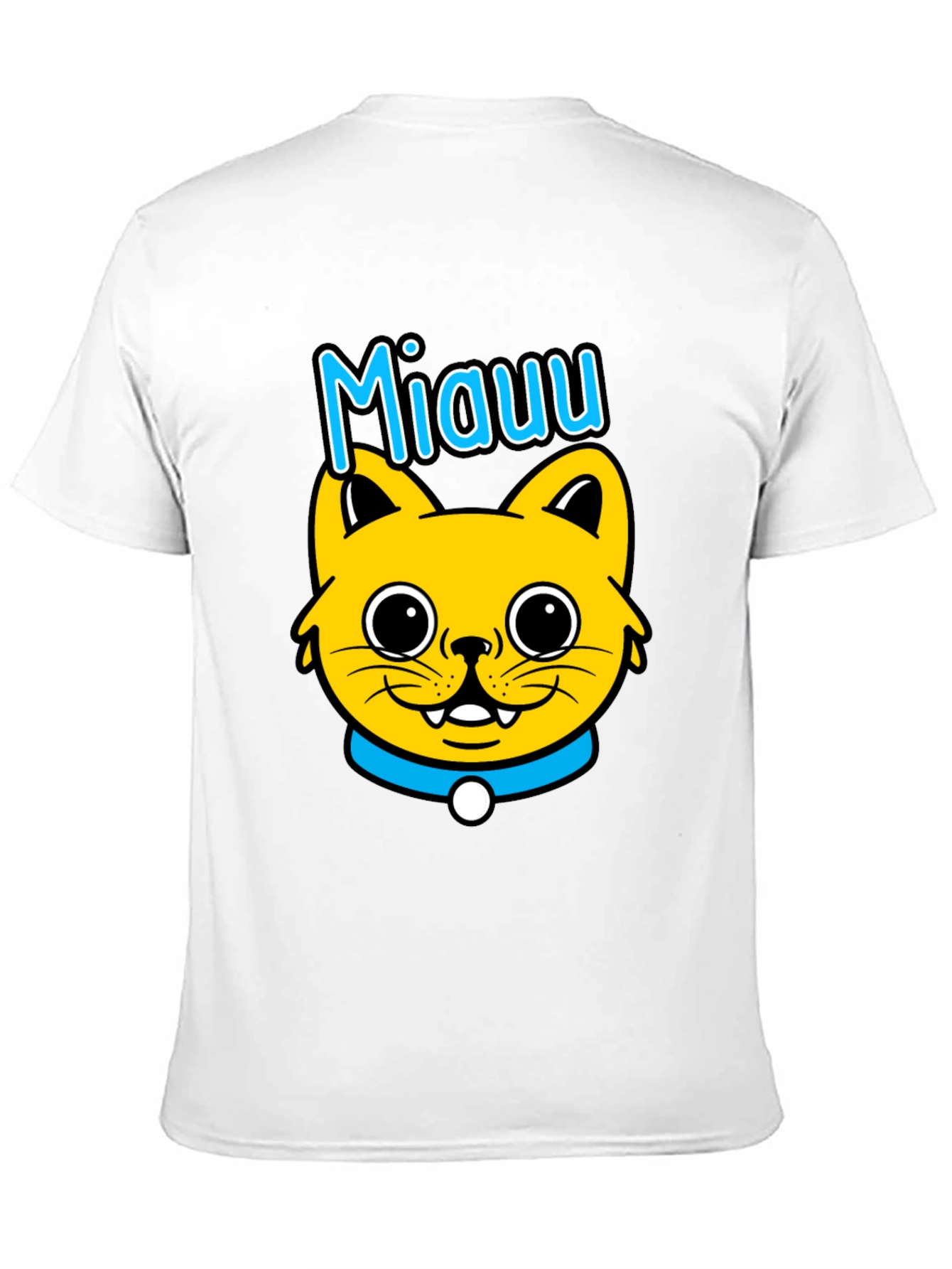 Miauu Cat Graphic Black T-Shirt