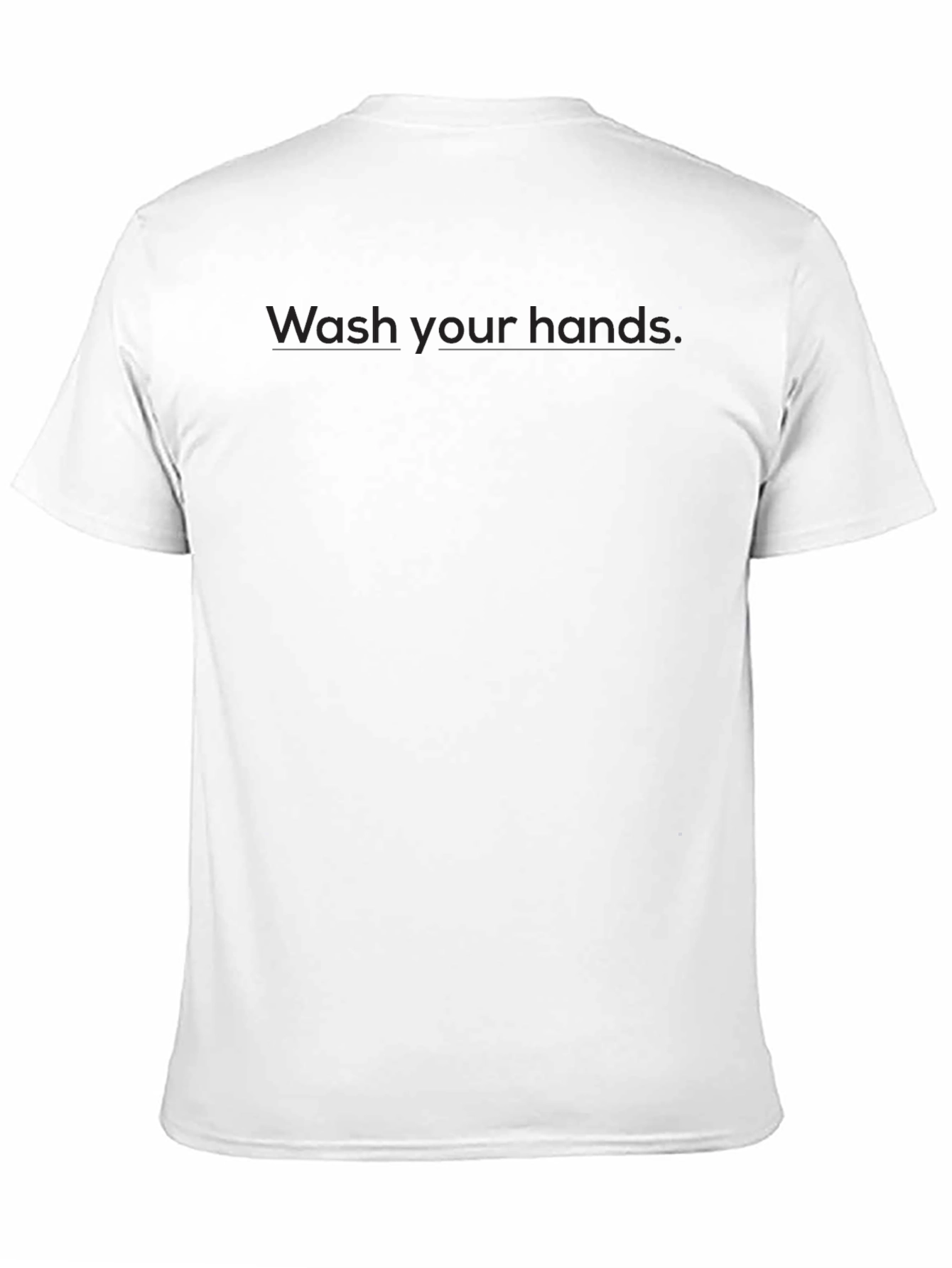 Wash Your Hands Graphic Black Tee Shirt