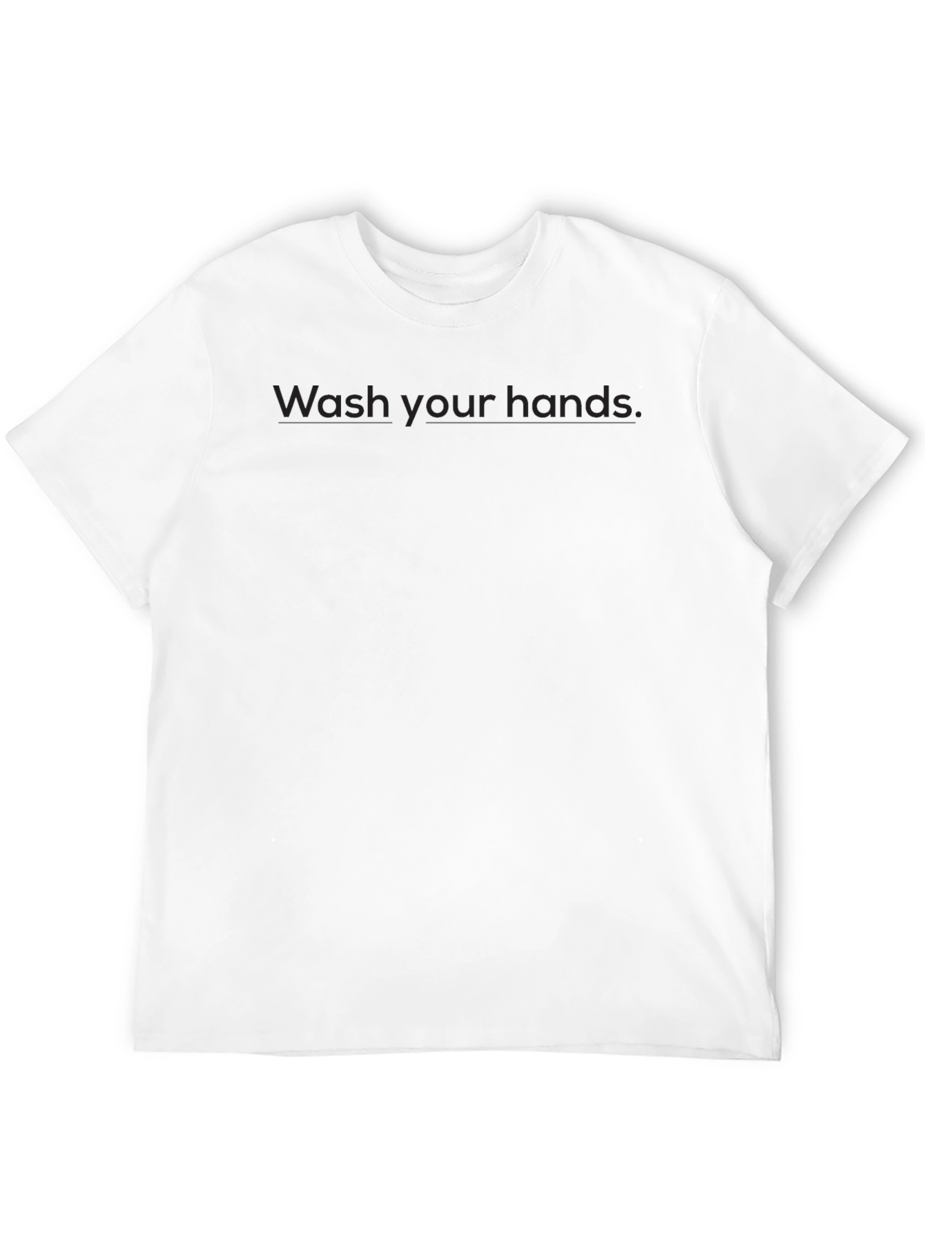 Wash Your Hands Graphic Black Tee Shirt