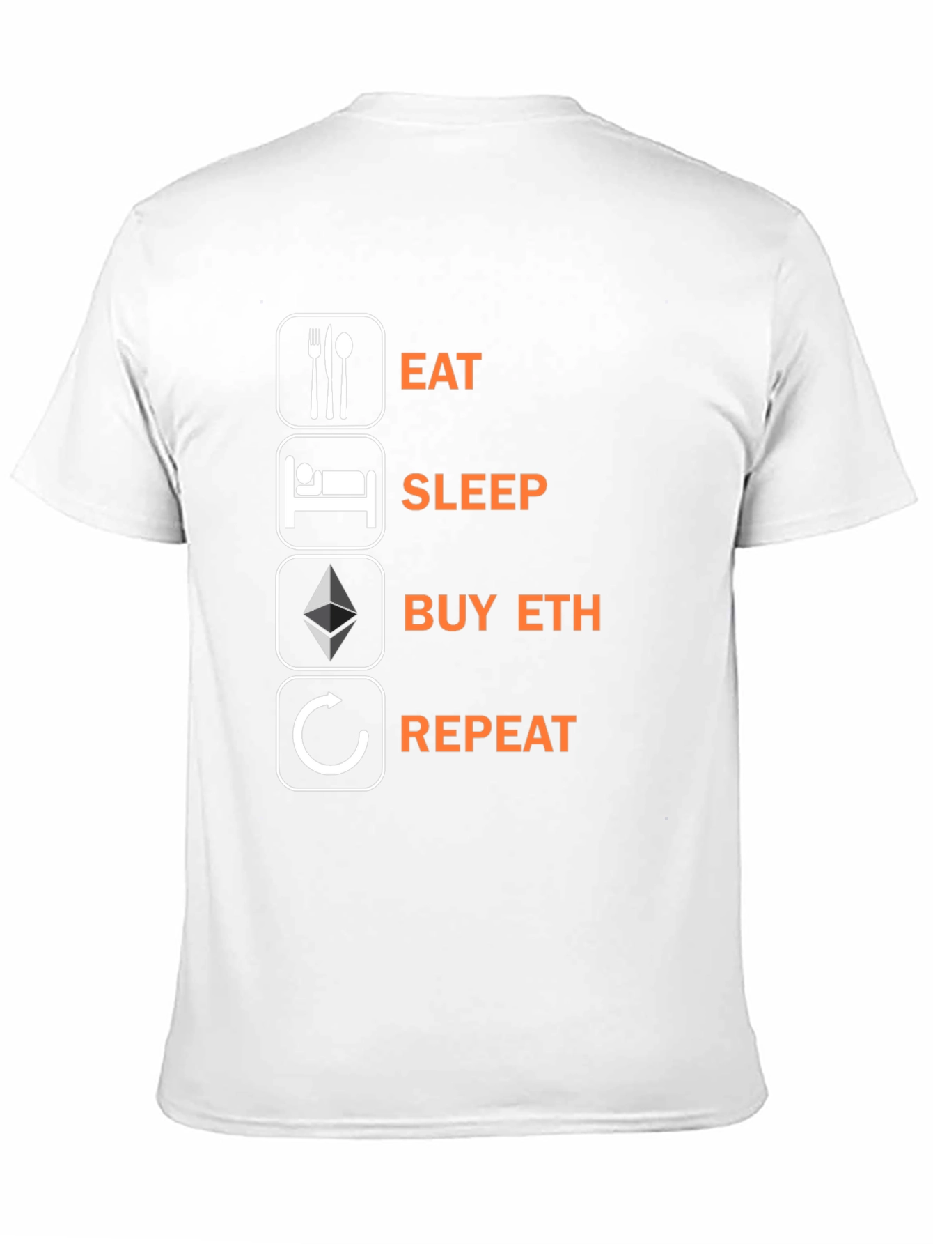 Eat Sleep Buy ETH Repeat Black T-Shirt