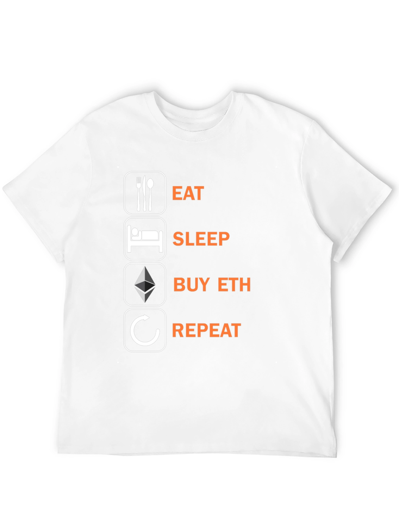 Eat Sleep Buy ETH Repeat Black T-Shirt