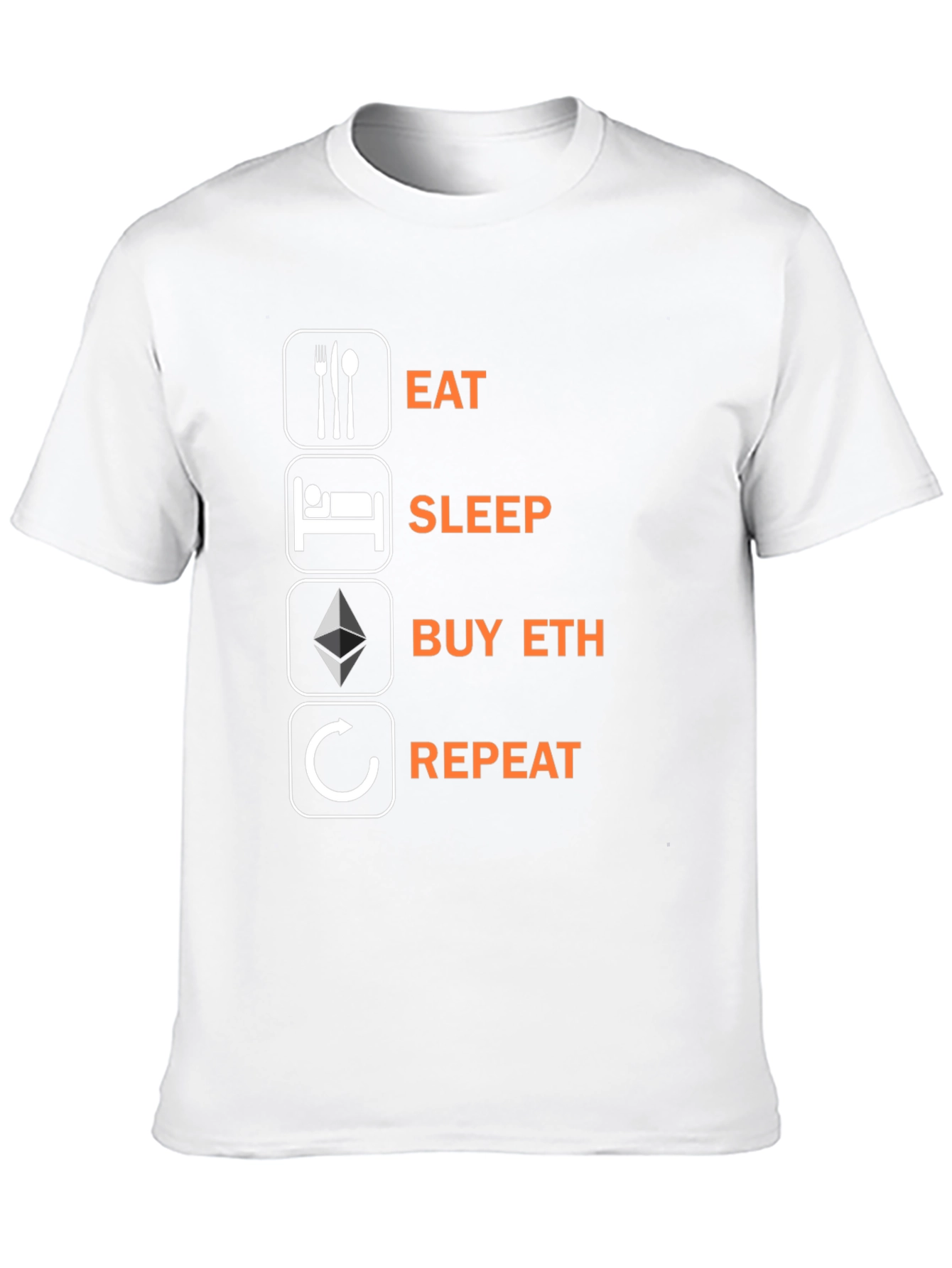 Eat Sleep Buy ETH Repeat Black T-Shirt