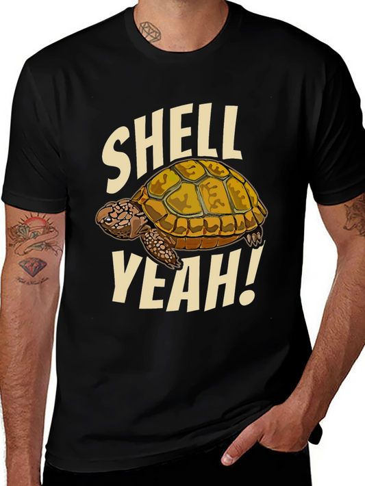 Shell Yeah! Turtle Graphic Black T-Shirt
