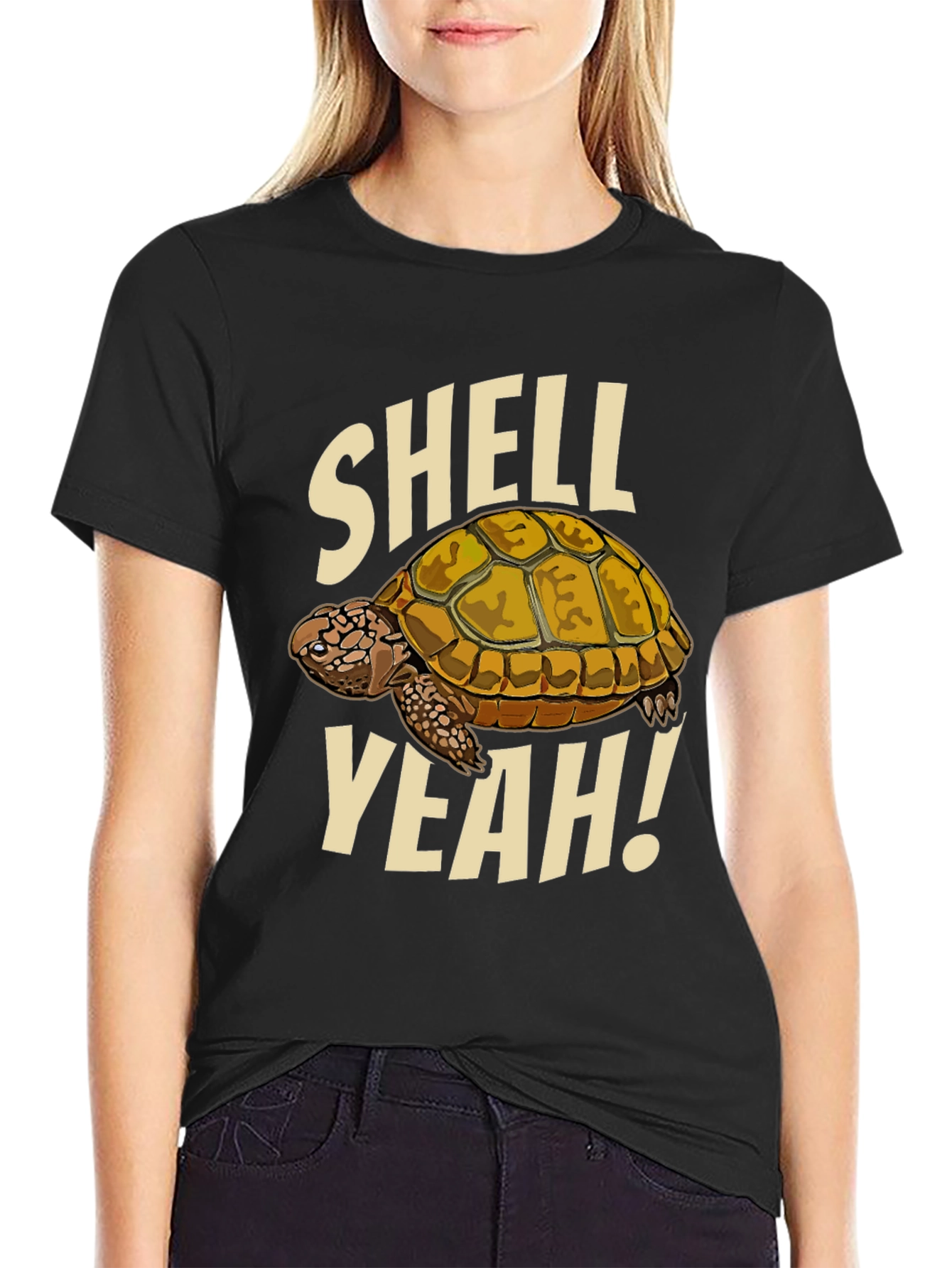 Shell Yeah! Turtle Graphic Black T-Shirt