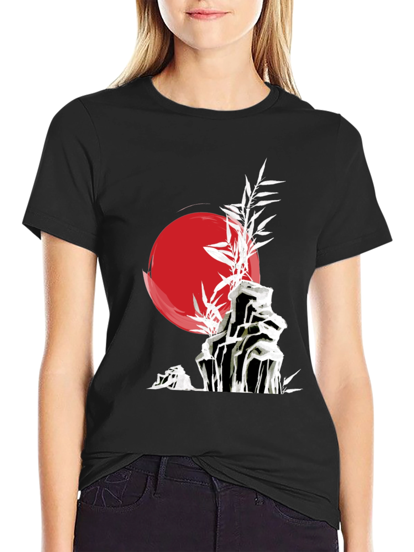 Japanese Sunset Graphic T-Shirt