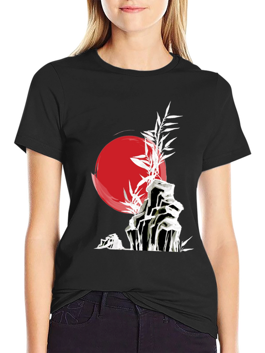 Japanese Sunset Graphic T-Shirt