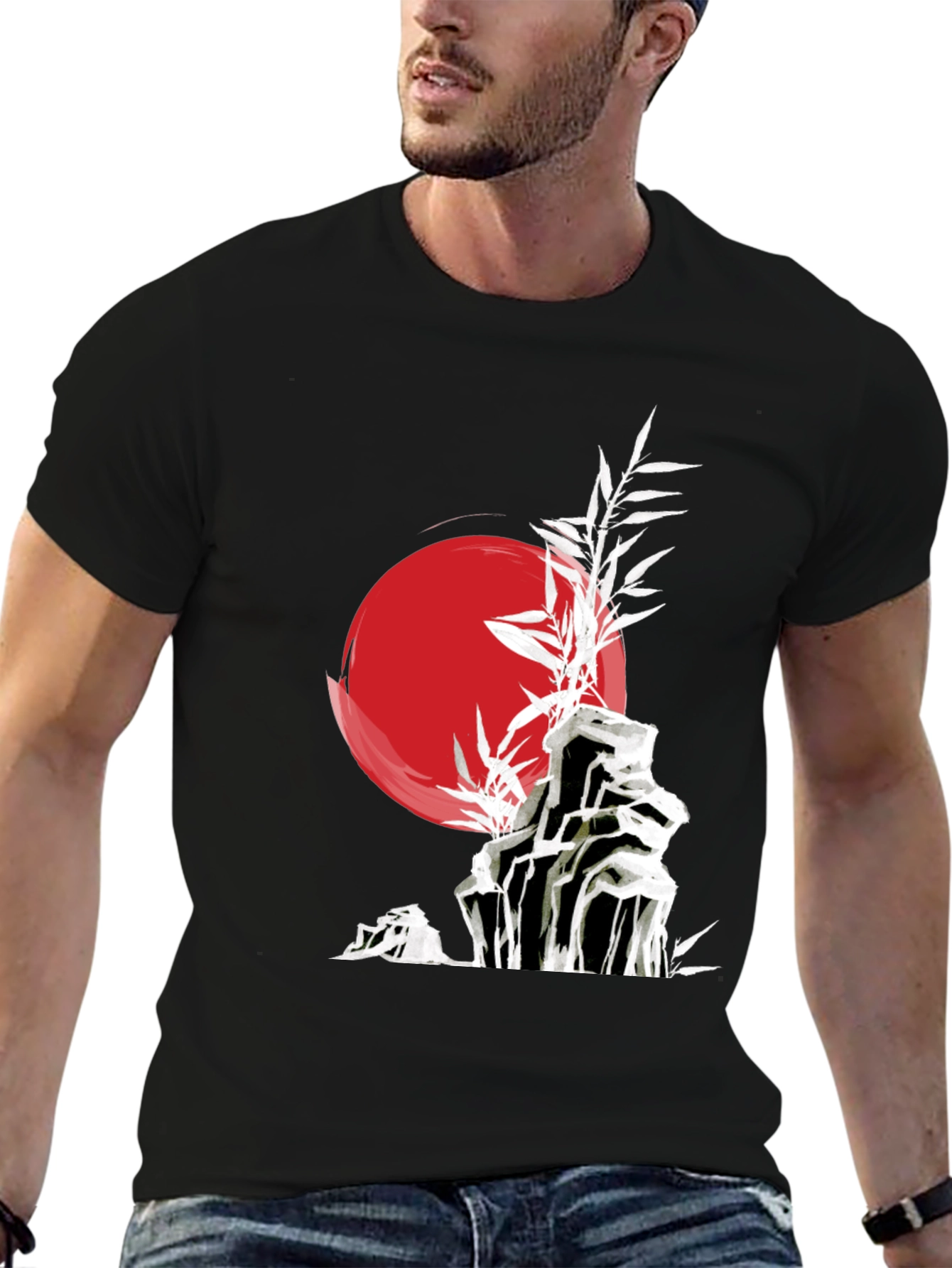 Japanese Sunset Graphic T-Shirt