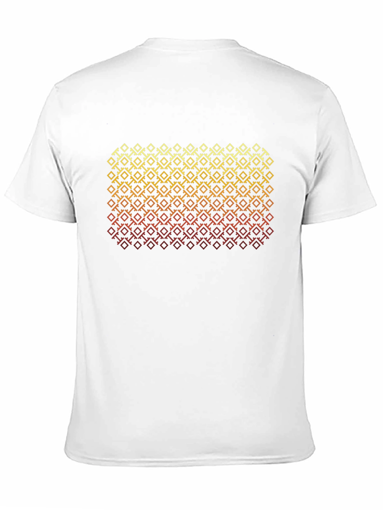 Retro Geometric Patterned Black T-Shirt