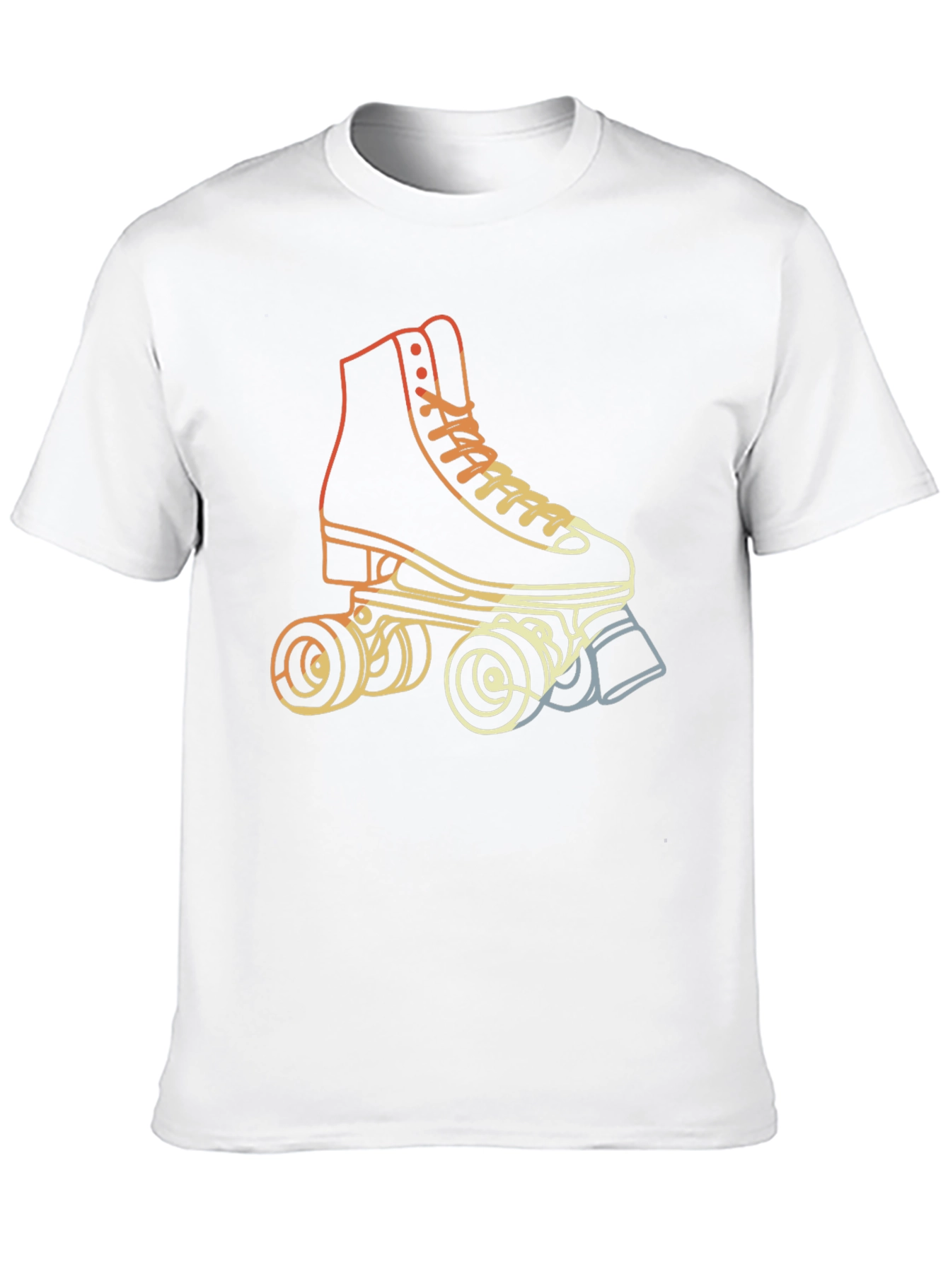 Retro Roller Skate Graphic Tee - Black