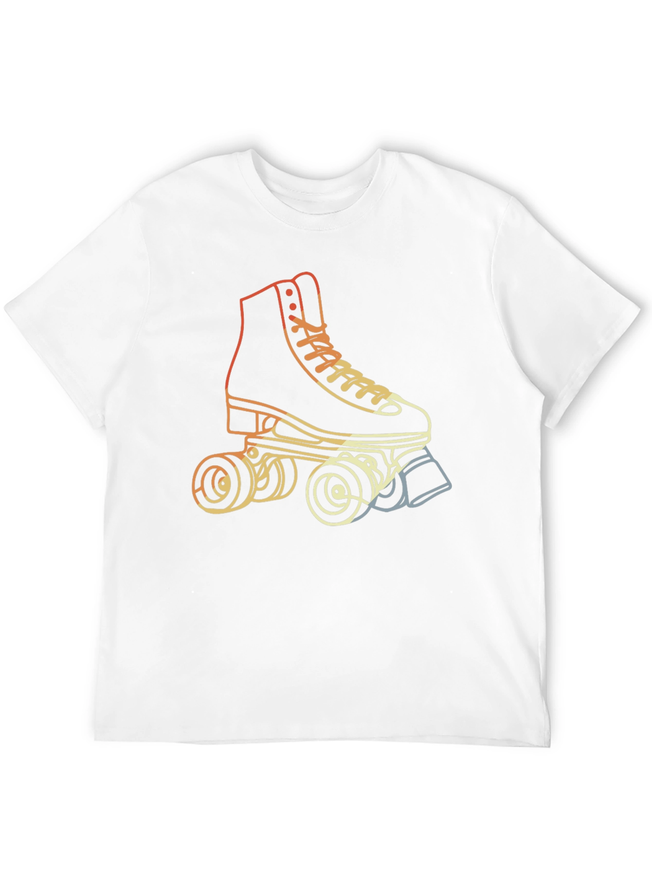 Retro Roller Skate Graphic Tee - Black