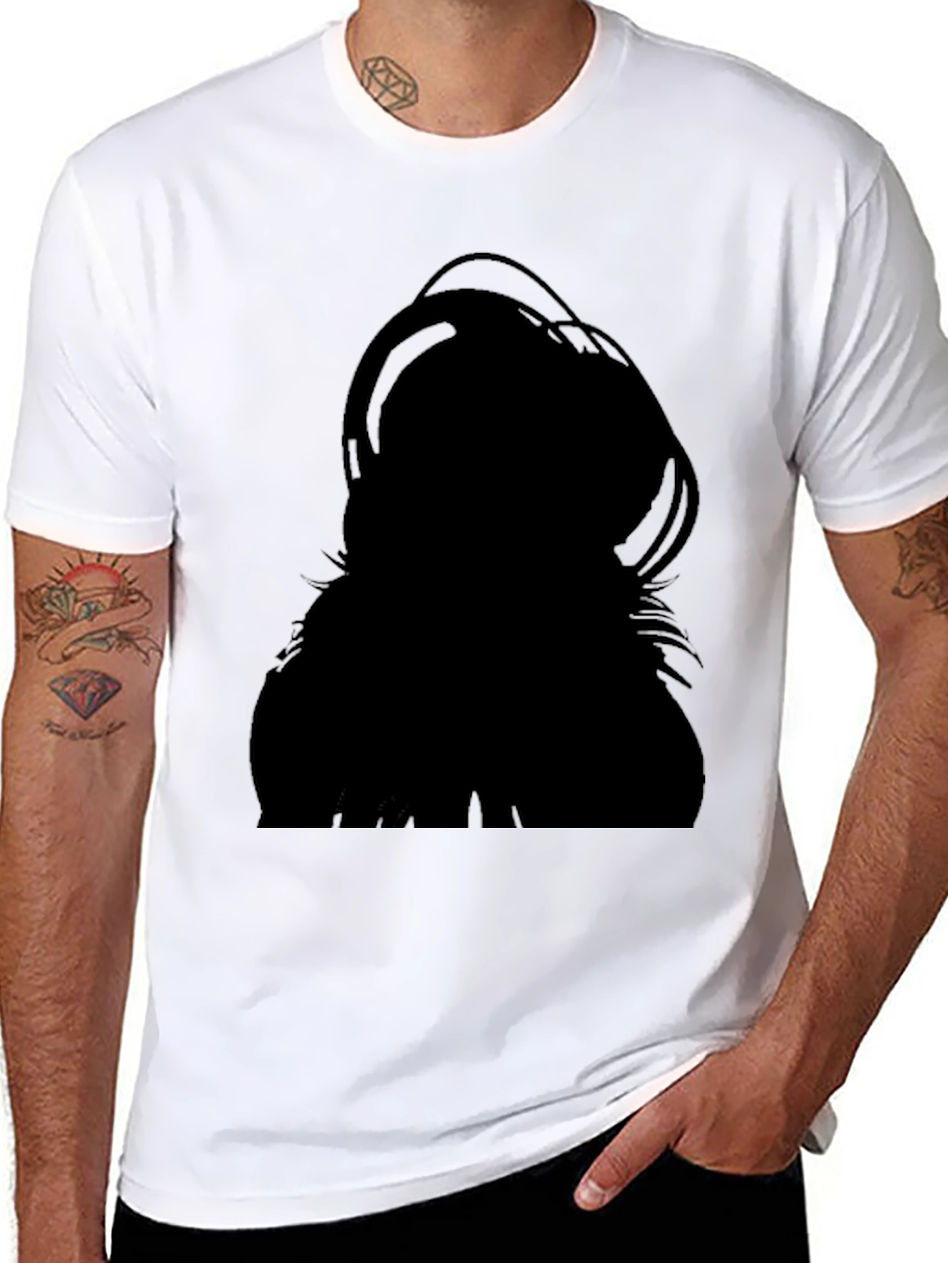 Silhouette Graphic Black T-Shirt