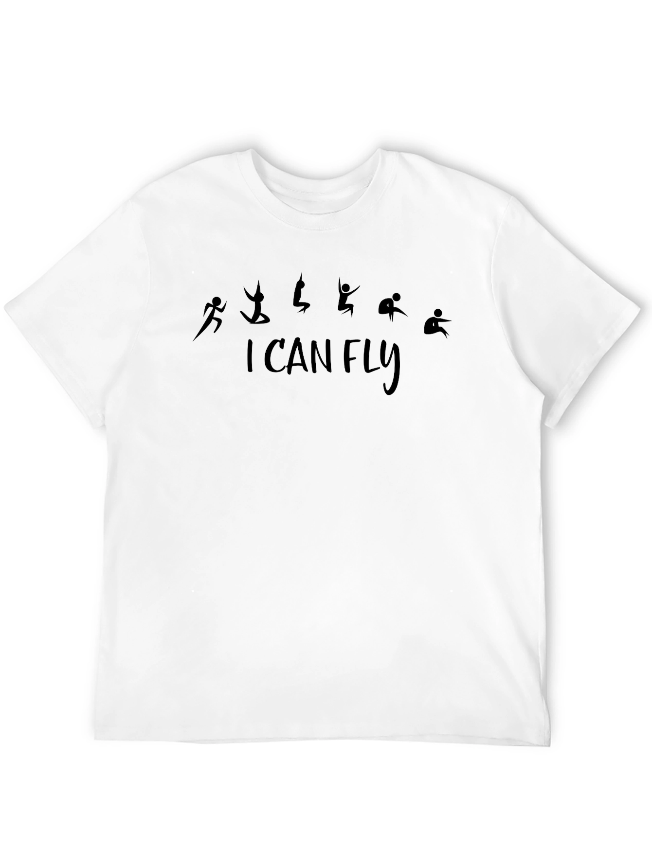 I Can Fly Black Graphic Tee - Inspirational Design