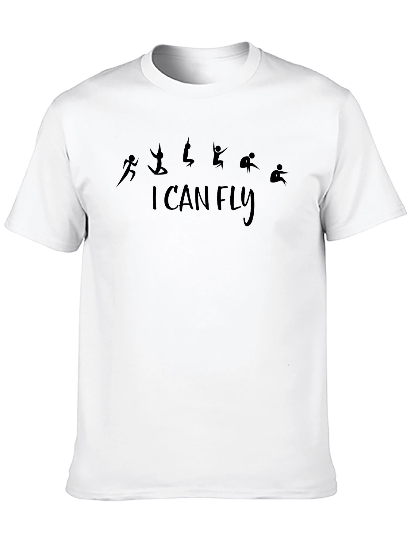 I Can Fly Black Graphic Tee - Inspirational Design