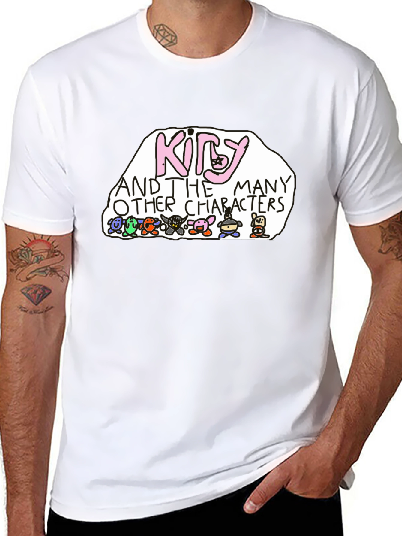 Kirby and the Many Other Characters Black T-Shirt