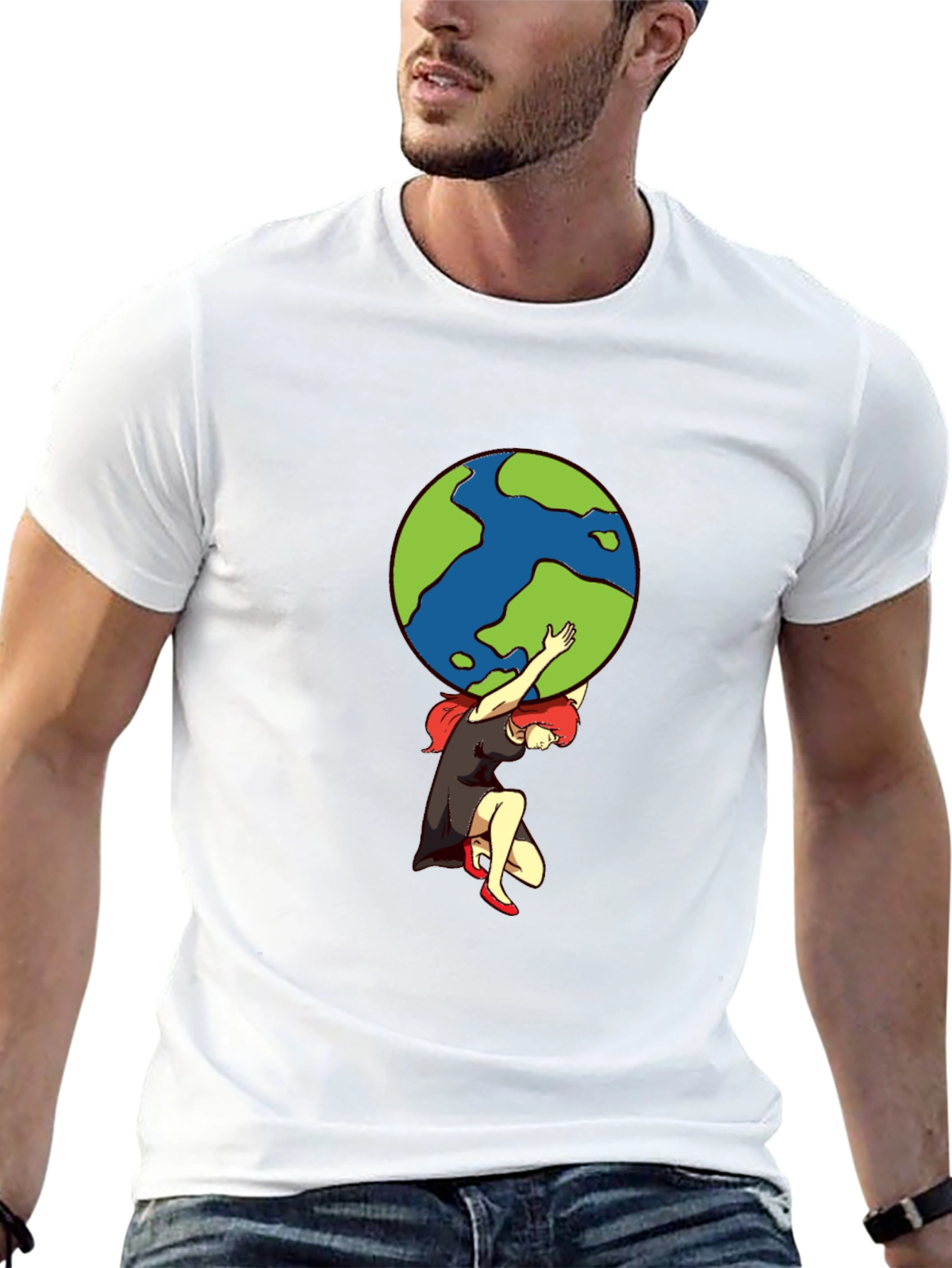 Atlas Woman T-Shirt - Carrying the World