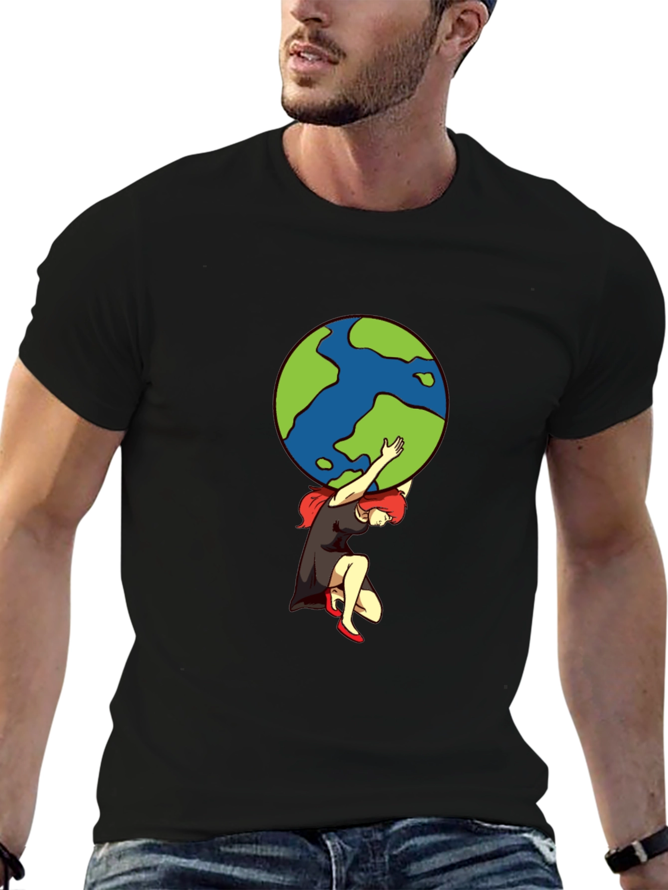 Atlas Woman T-Shirt - Carrying the World