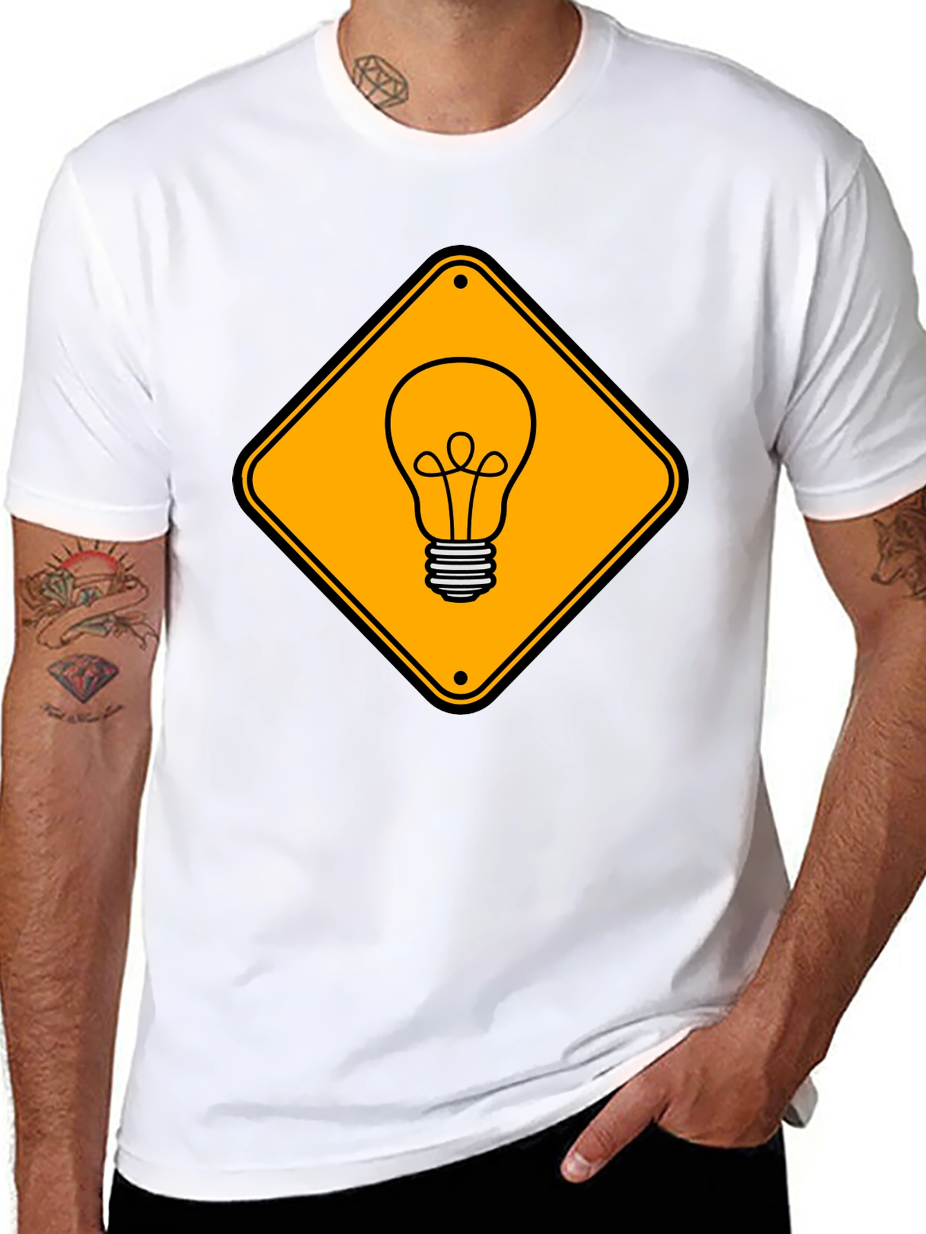 Idea Ahead: Novelty Light Bulb Graphic Tee