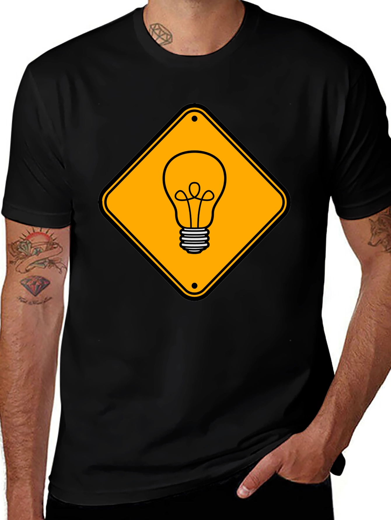 Idea Ahead: Novelty Light Bulb Graphic Tee
