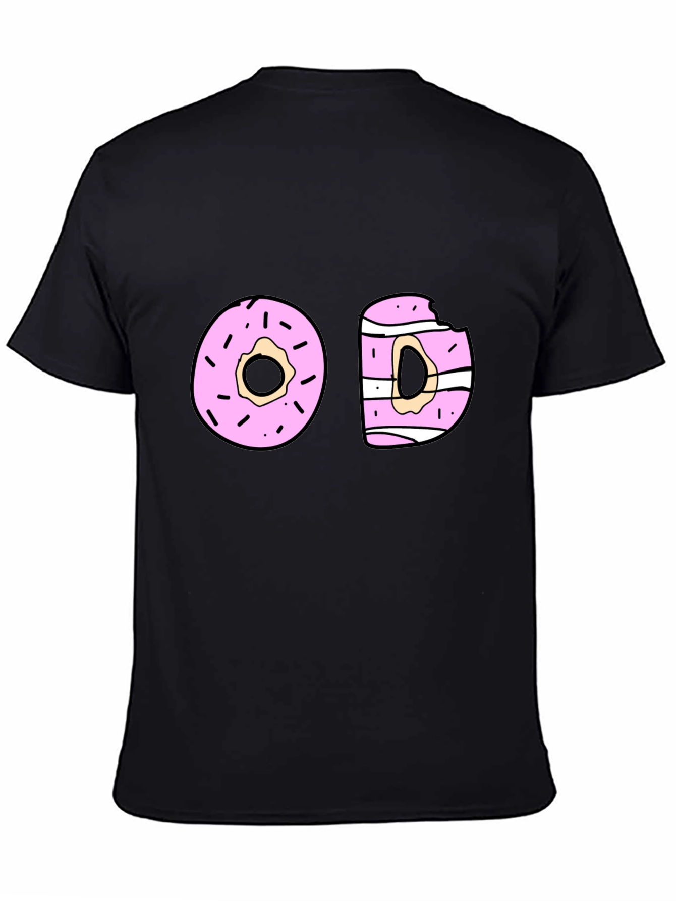 Donut Graphic Black T-Shirt