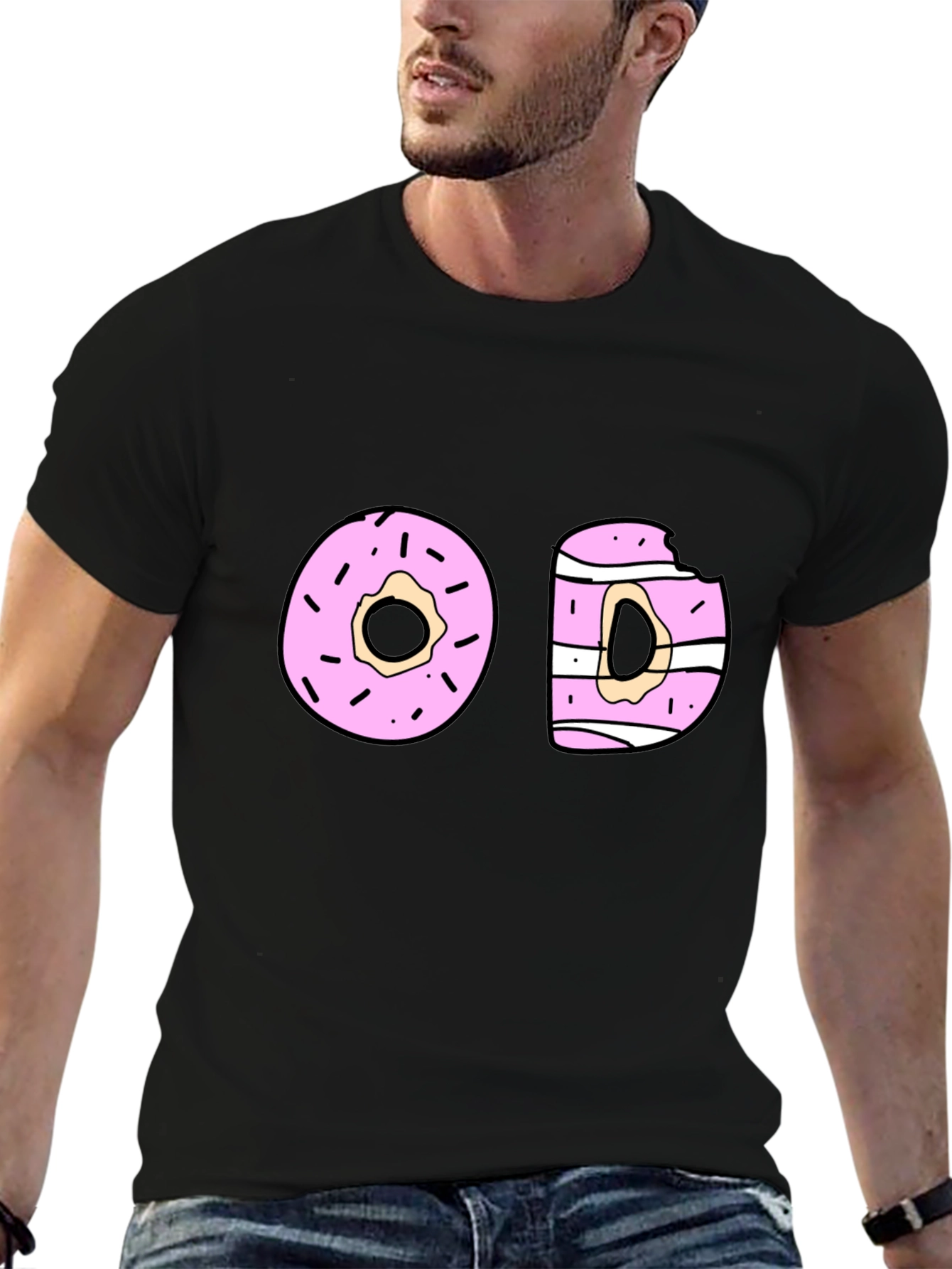 Donut Graphic Black T-Shirt