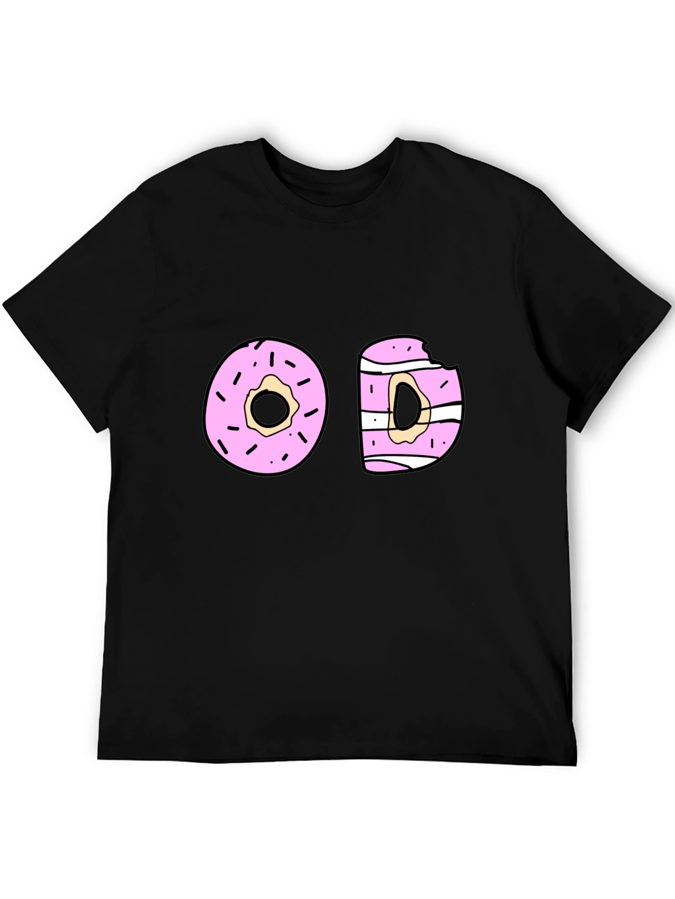 Donut Graphic Black T-Shirt