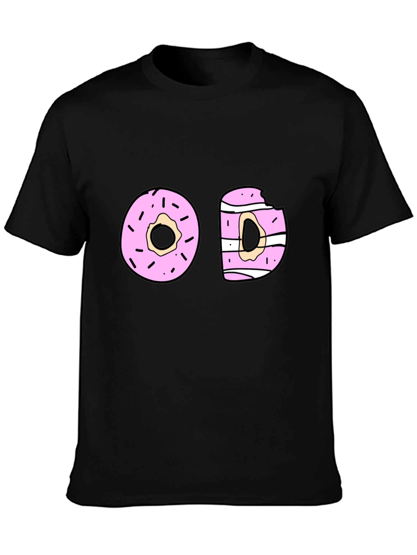 Donut Graphic Black T-Shirt