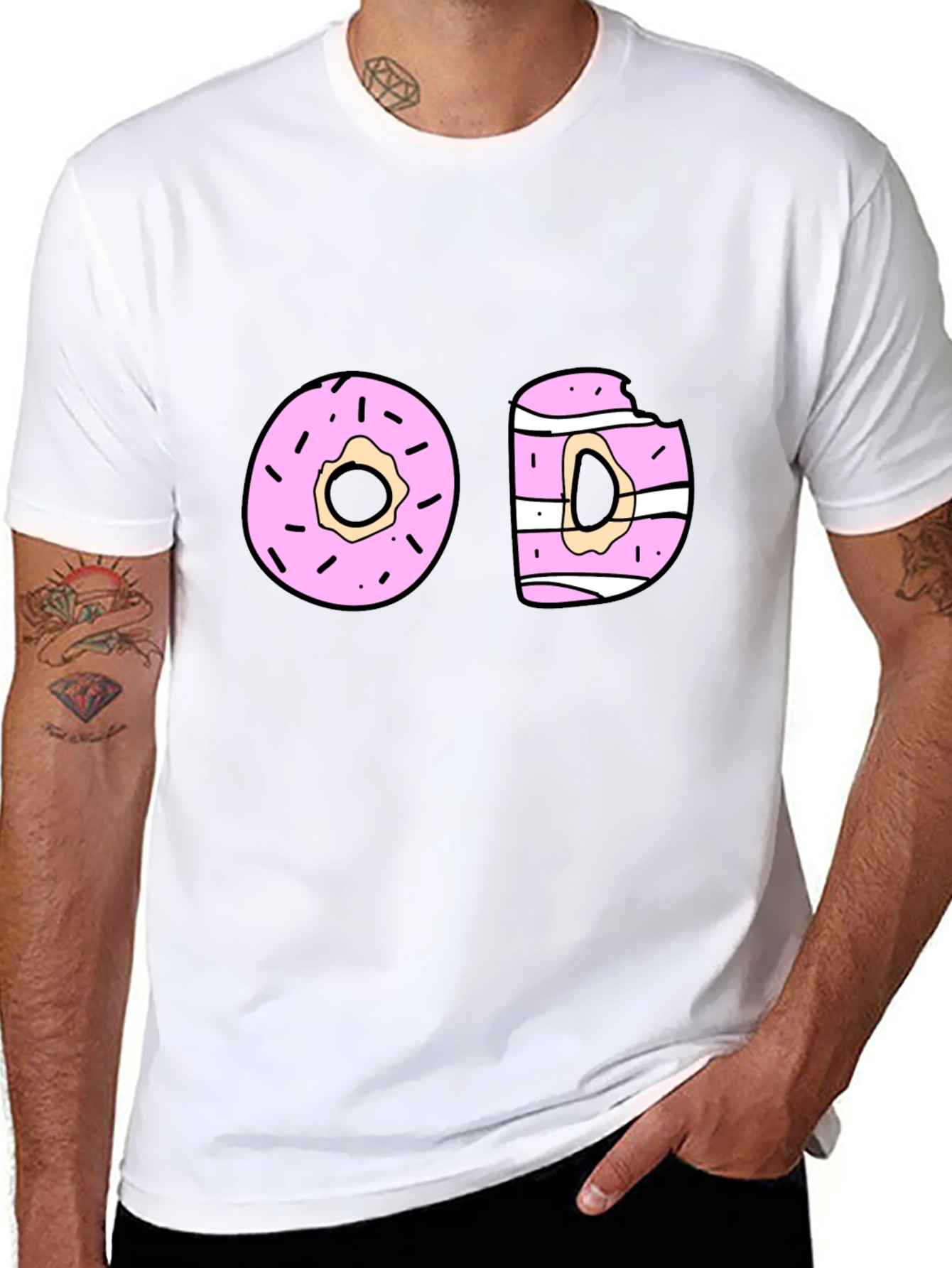 Donut Graphic Black T-Shirt