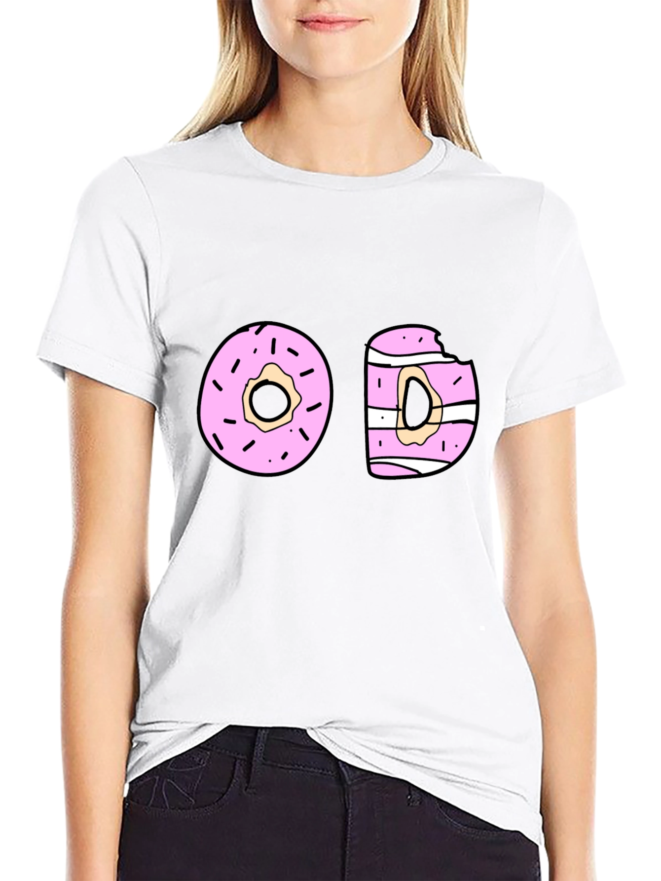 Donut Graphic Black T-Shirt