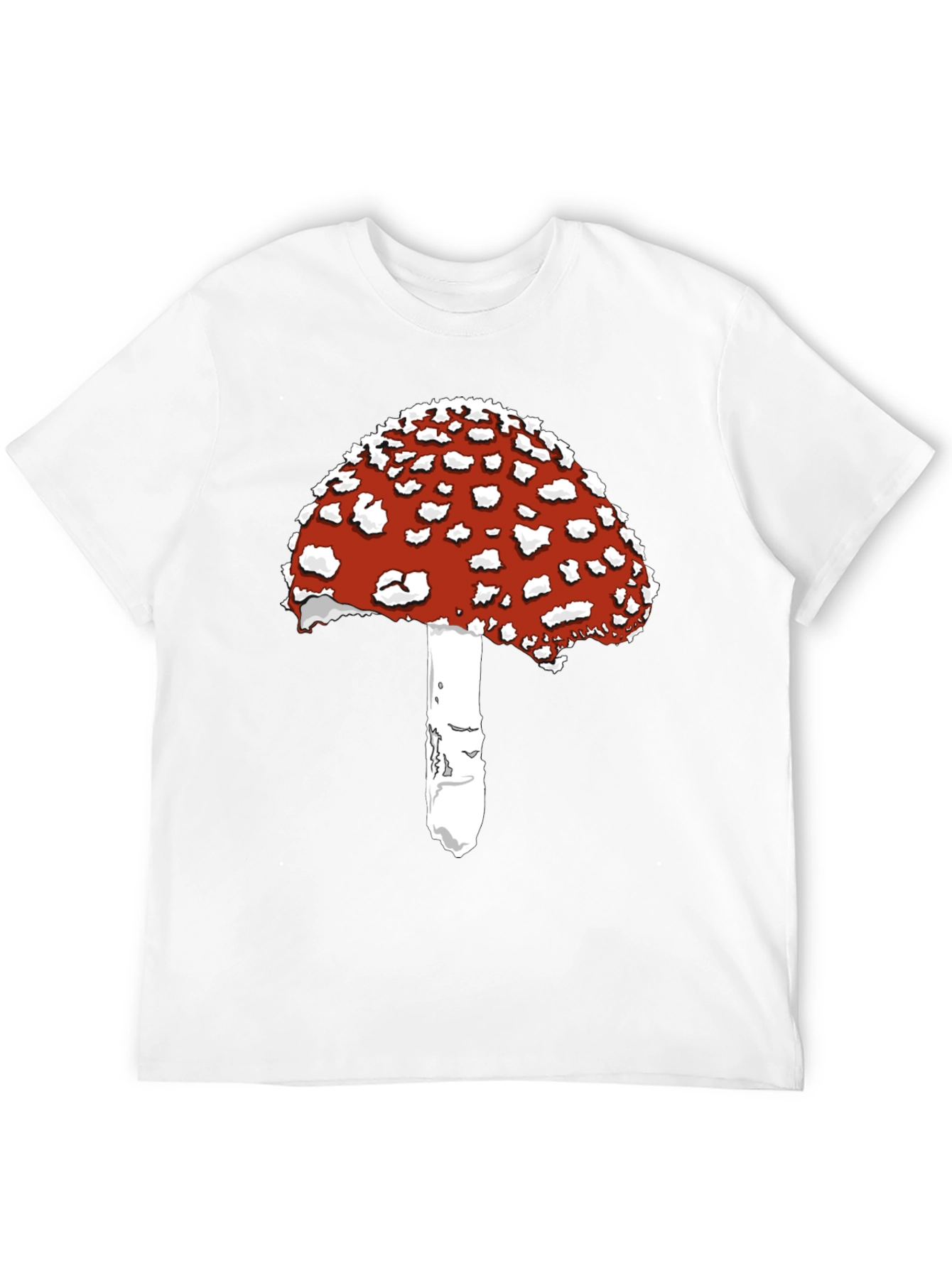 Amanita Mushroom Graphic Tee - Black Cotton T-Shirt