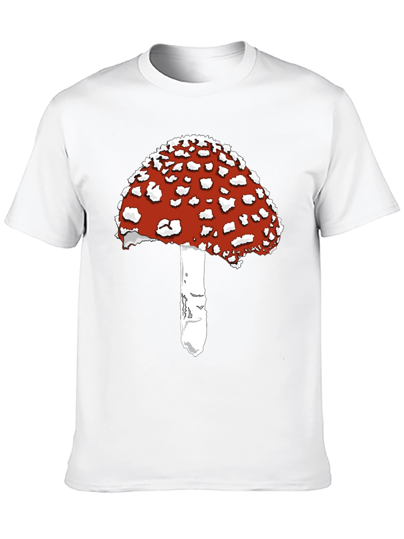 Amanita Mushroom Graphic Tee - Black Cotton T-Shirt