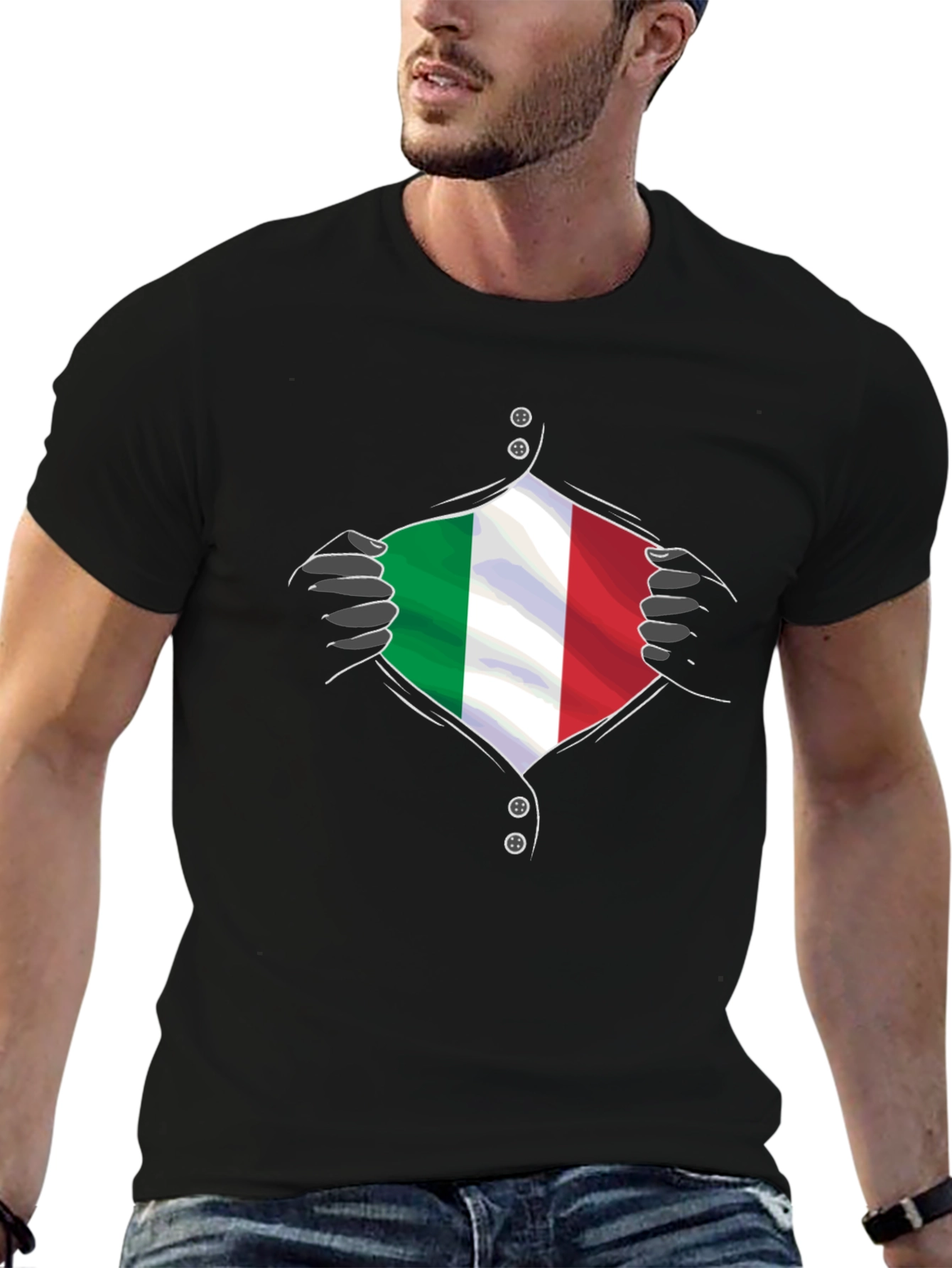 Italy Flag Super Hero T-Shirt