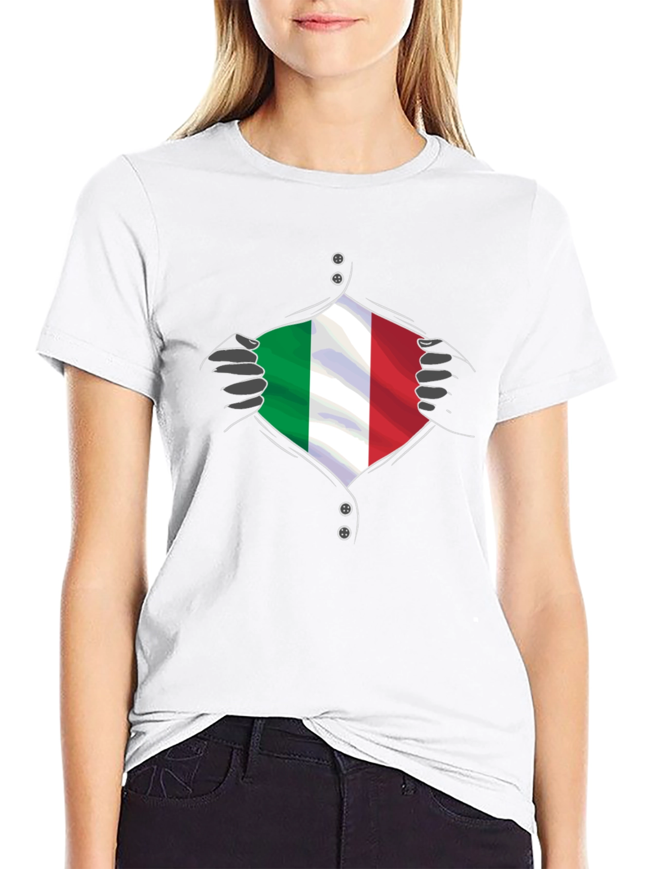 Italy Flag Super Hero T-Shirt
