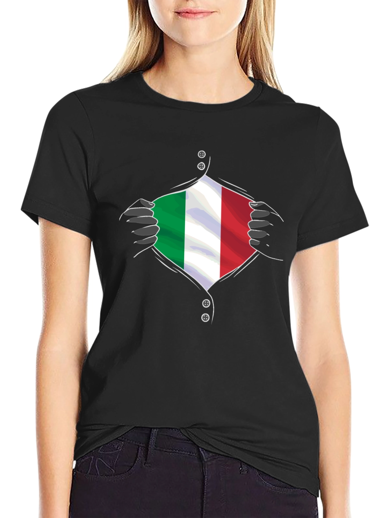 Italy Flag Super Hero T-Shirt