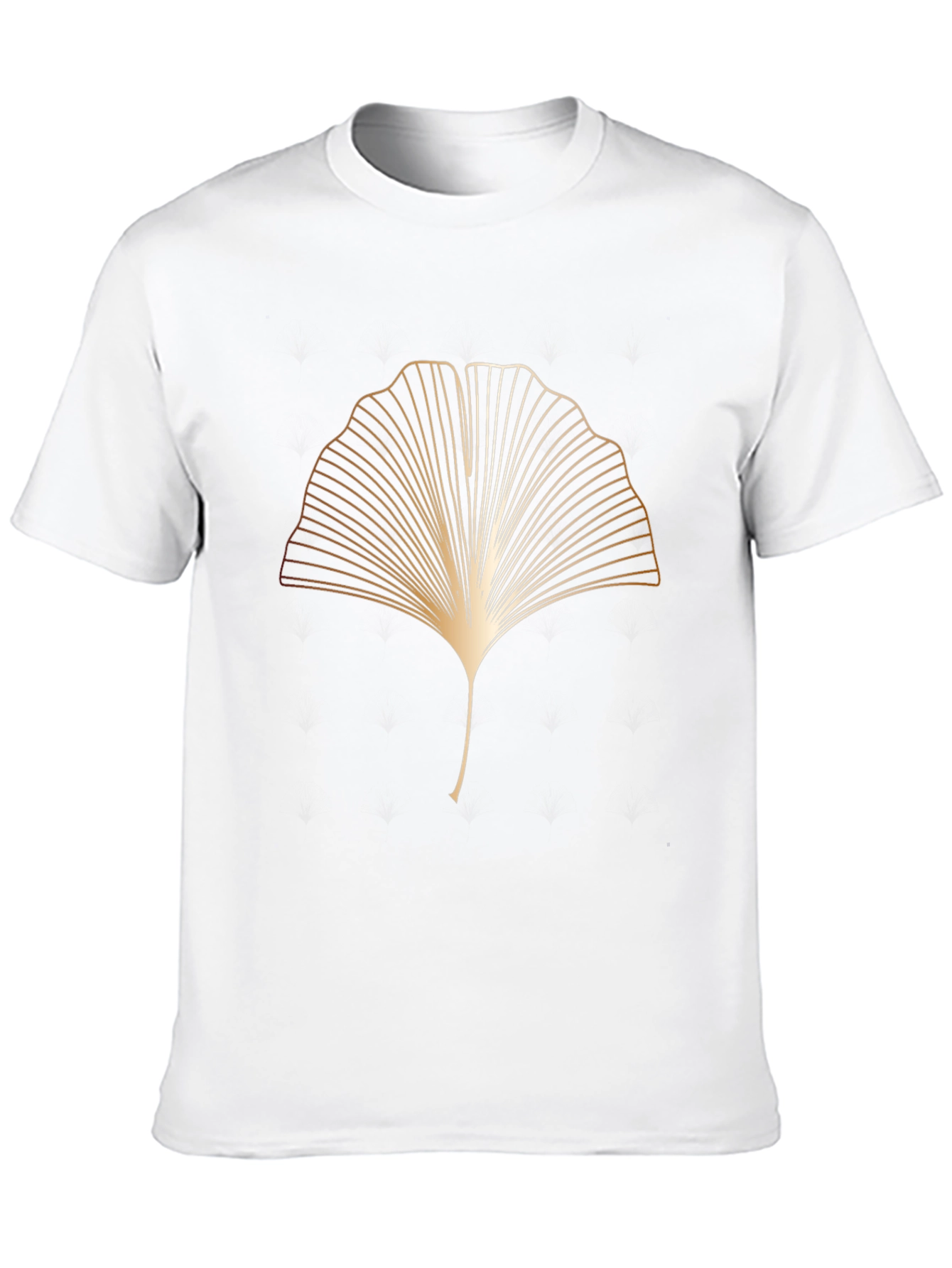 Elegant Ginkgo Leaf Graphic Tee - Modern Style