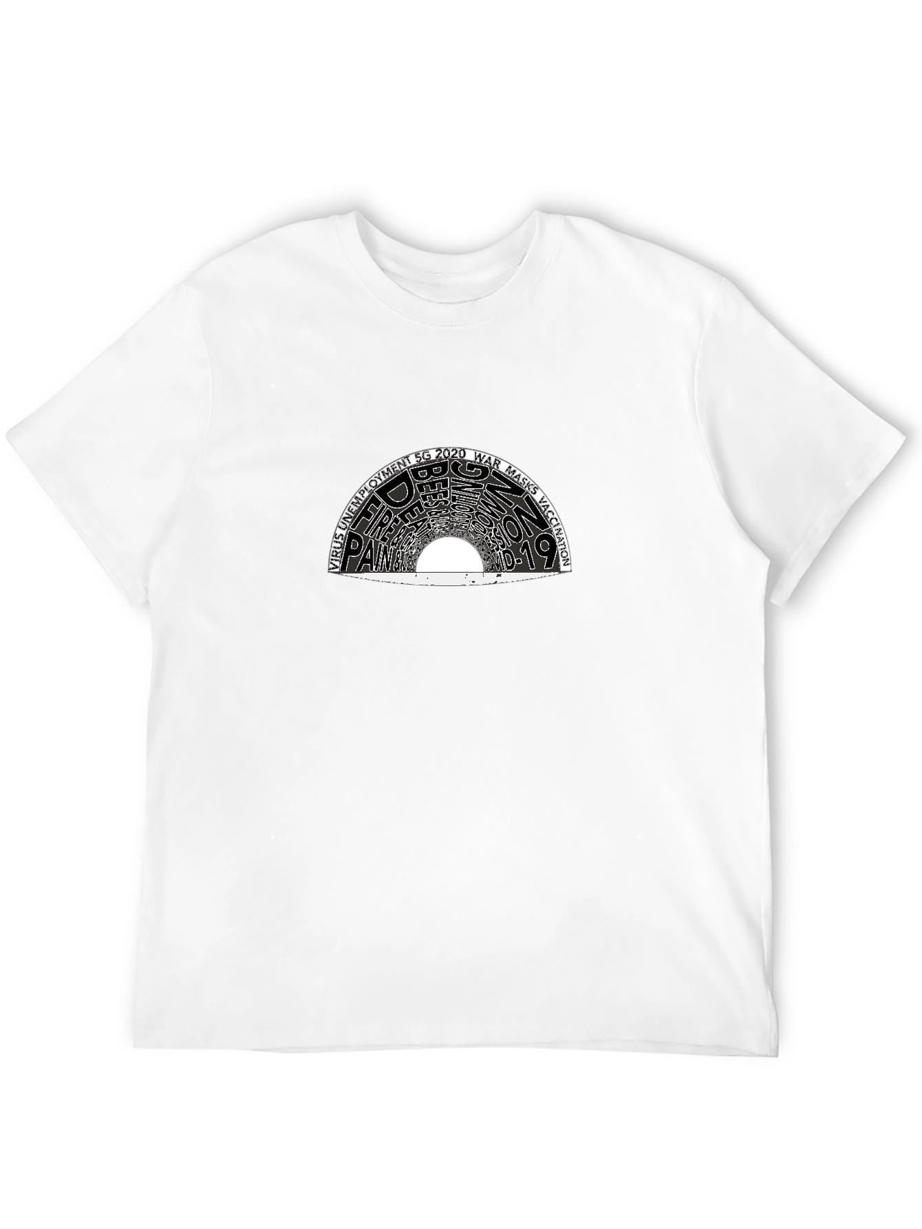 Pandemic Year Word Art Graphic T-Shirt